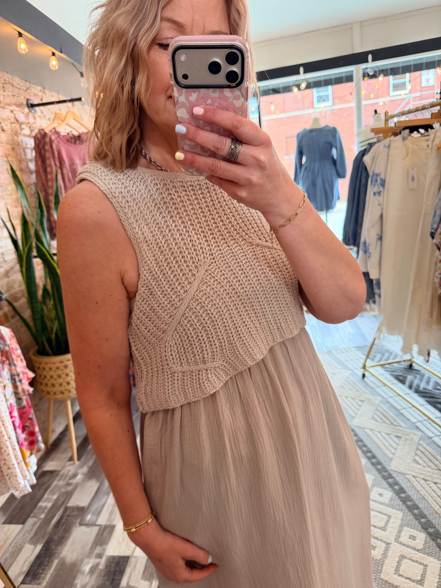 The Braylee Sweater Layered Dress