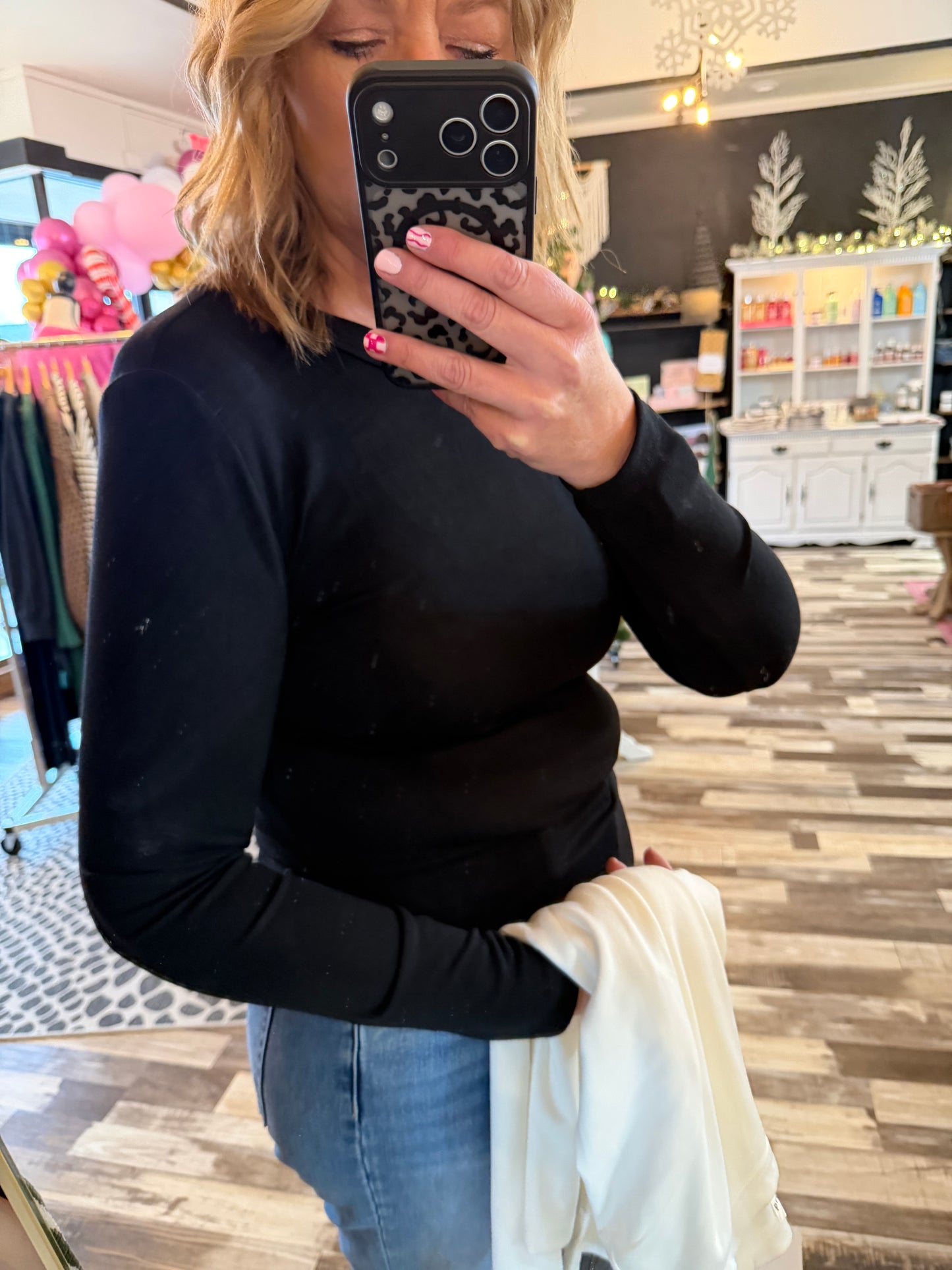 Basic Round Neck Long Sleeve Top