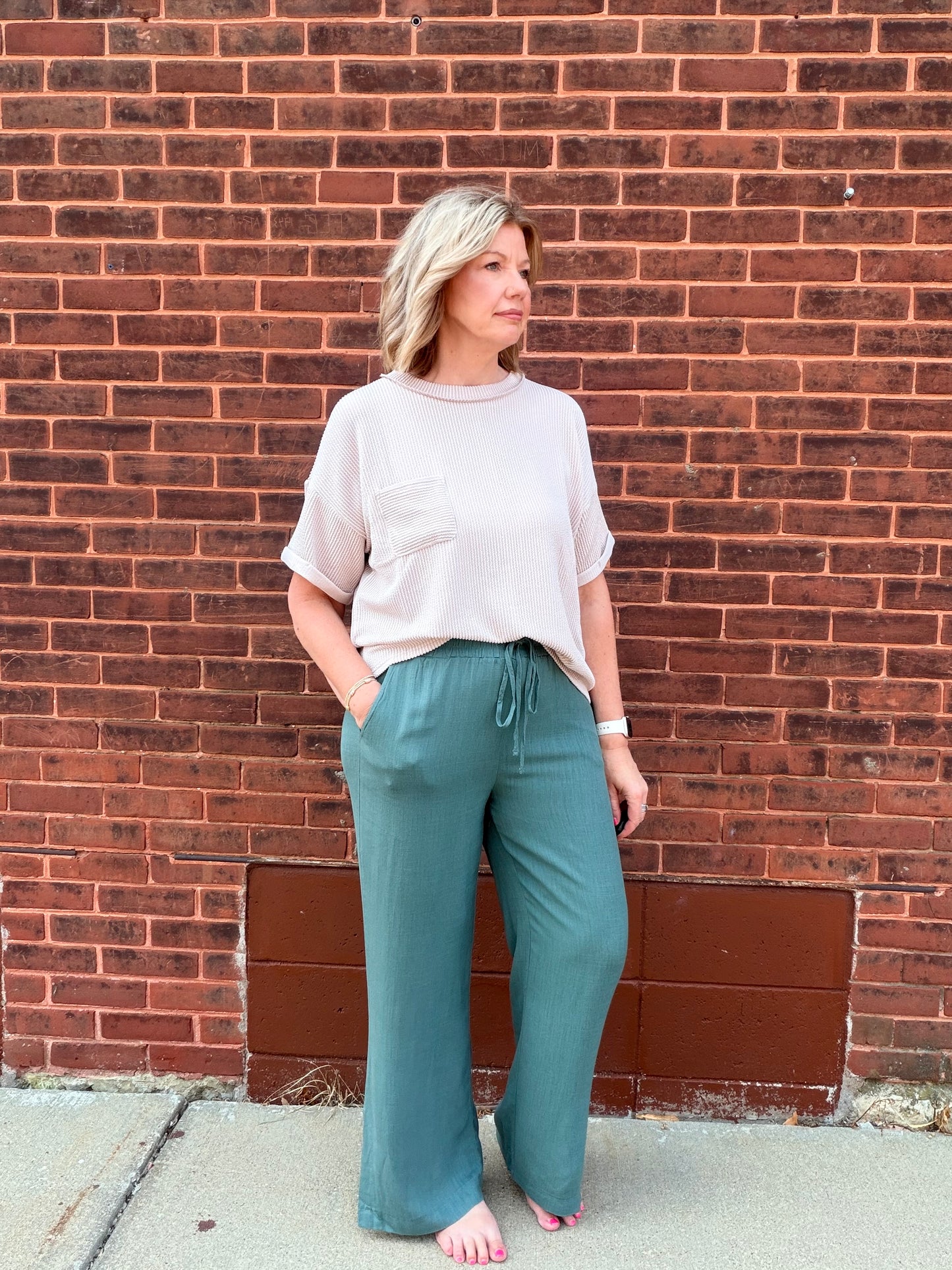 The Dixie Raised Rib Short Sleeve Top