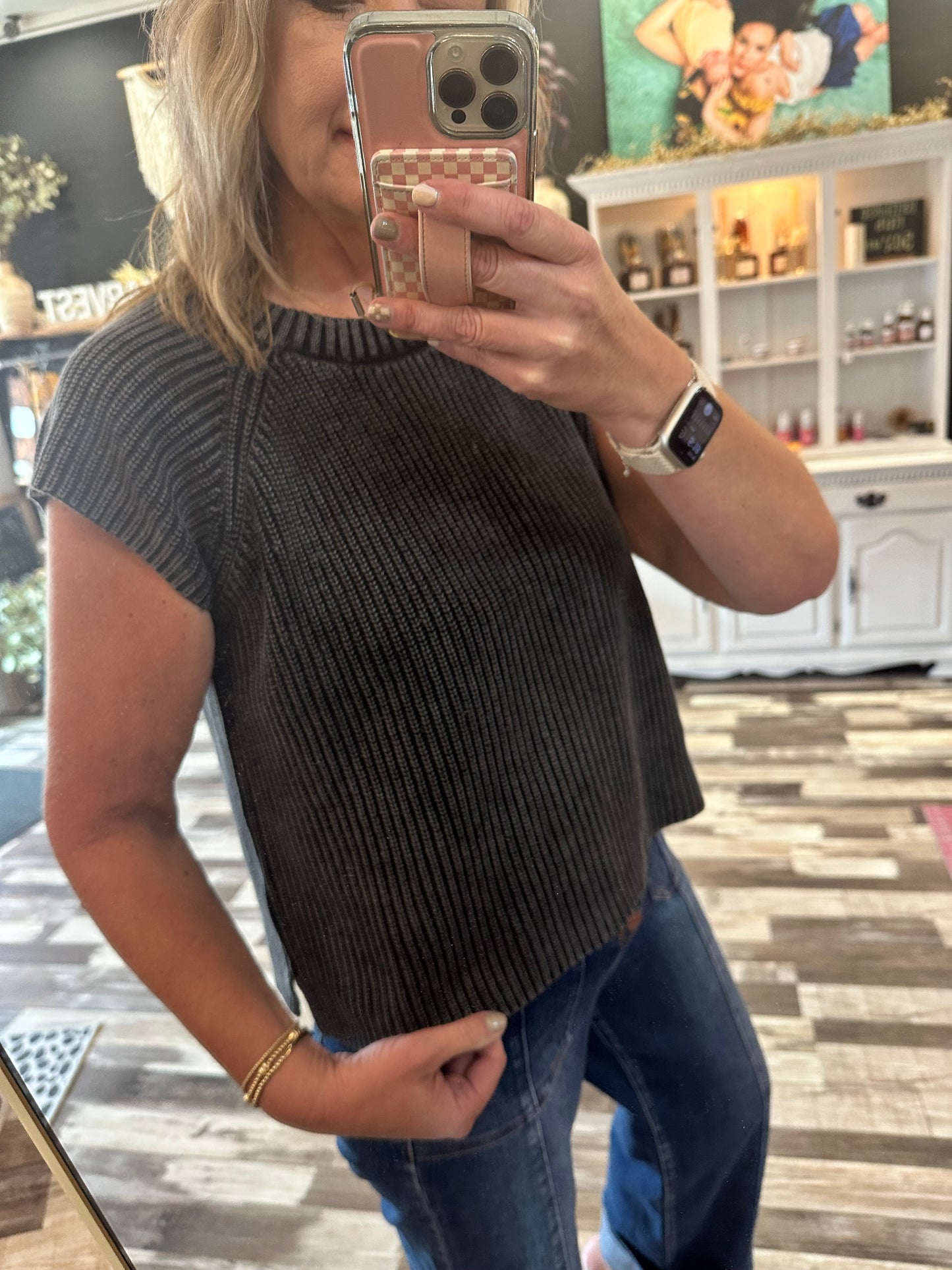 The Savanna Washed Sweater Top