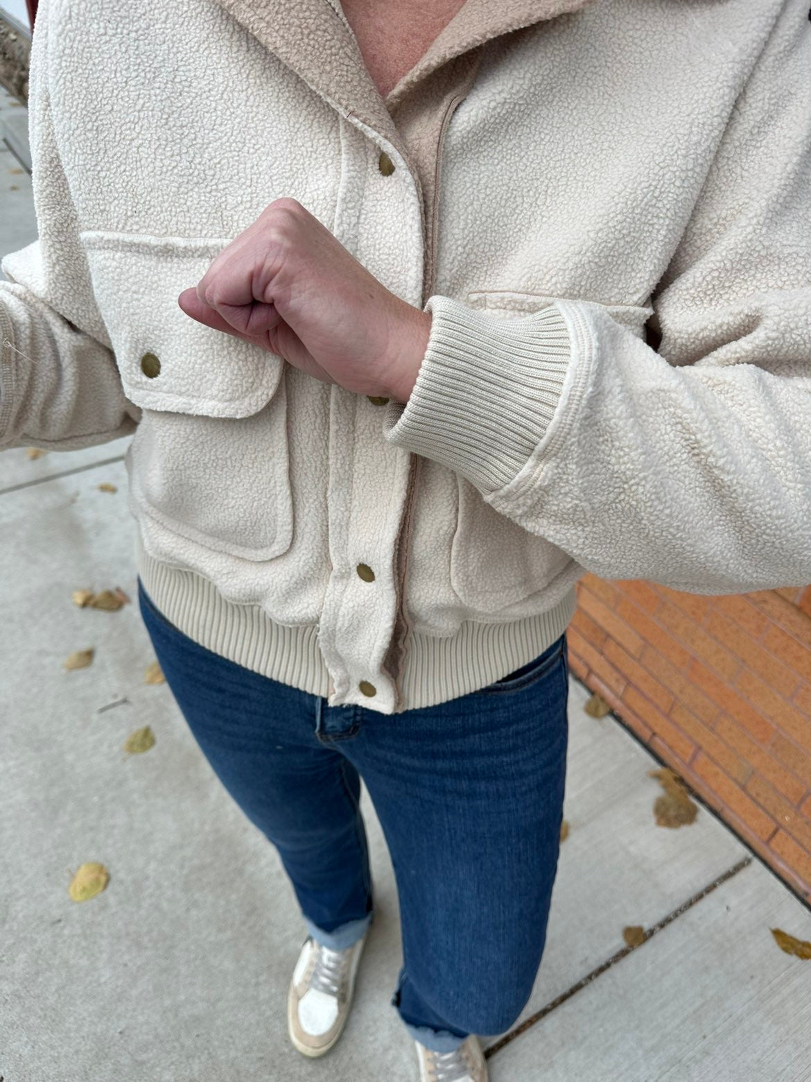The Kylie Button-up Jacket W/Patch Pockets
