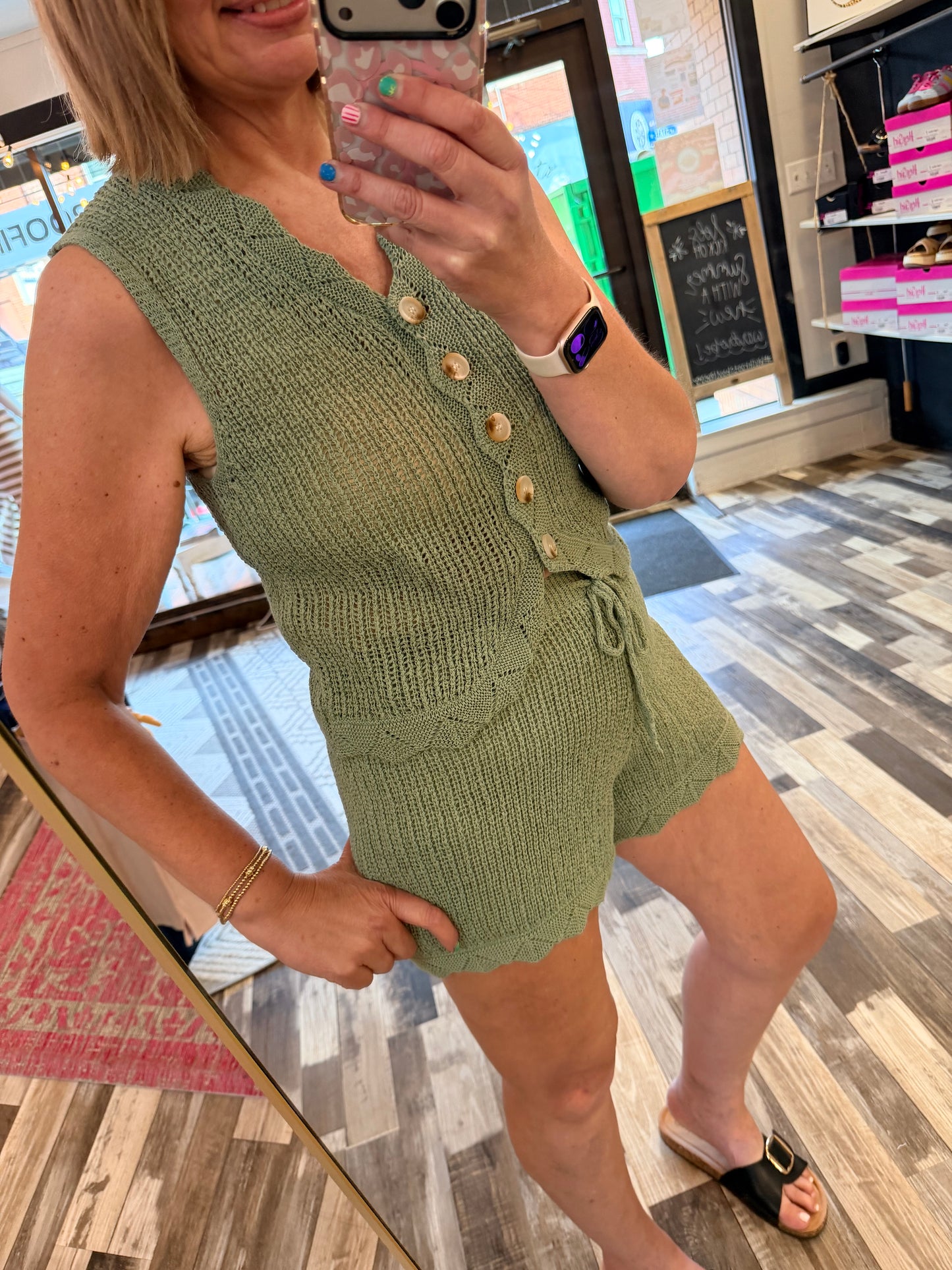 The Carmen Vest and Short Knit Set