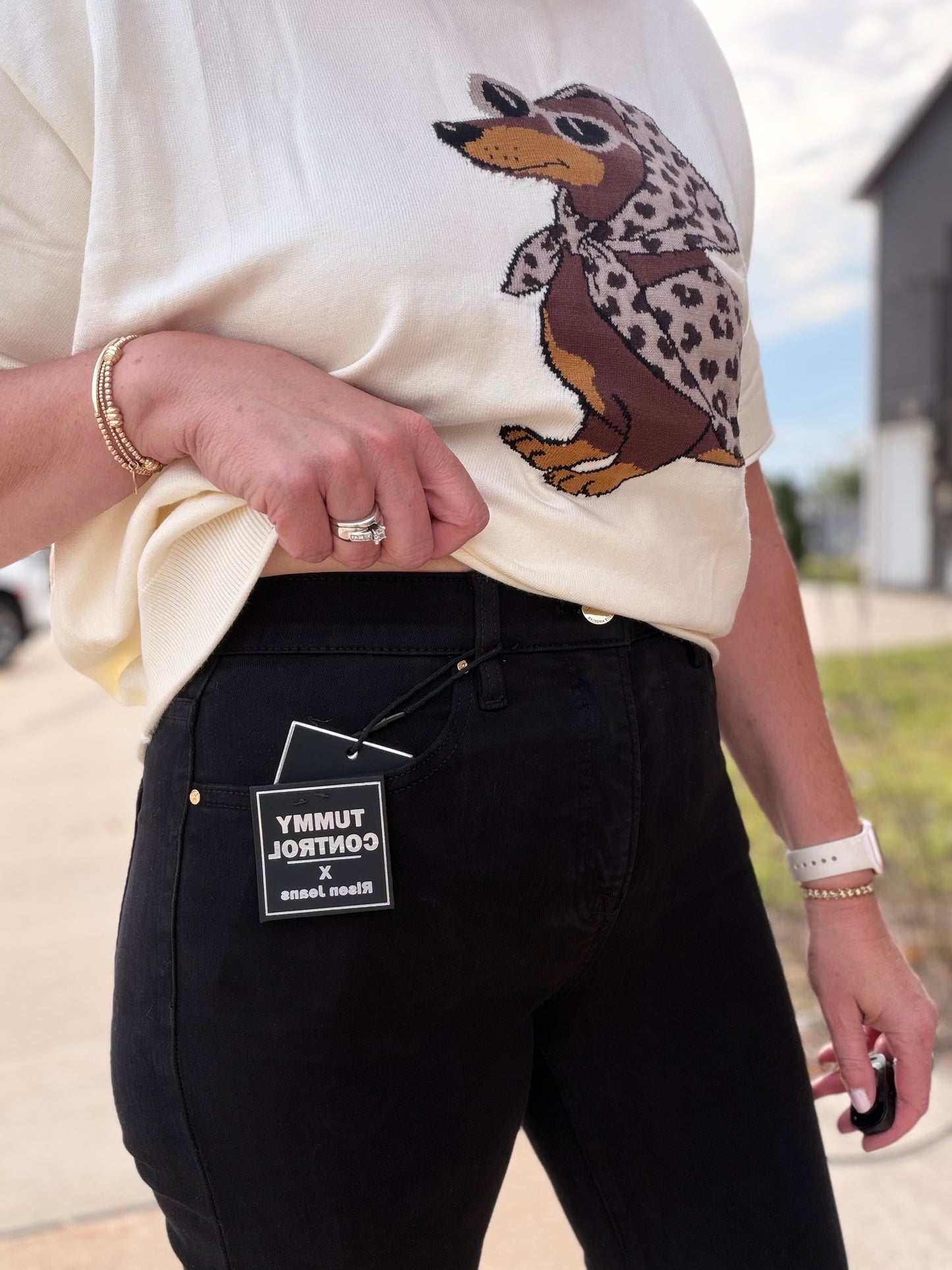 The Madison Tummy Control High Rise Crop Straight Denim by Risen