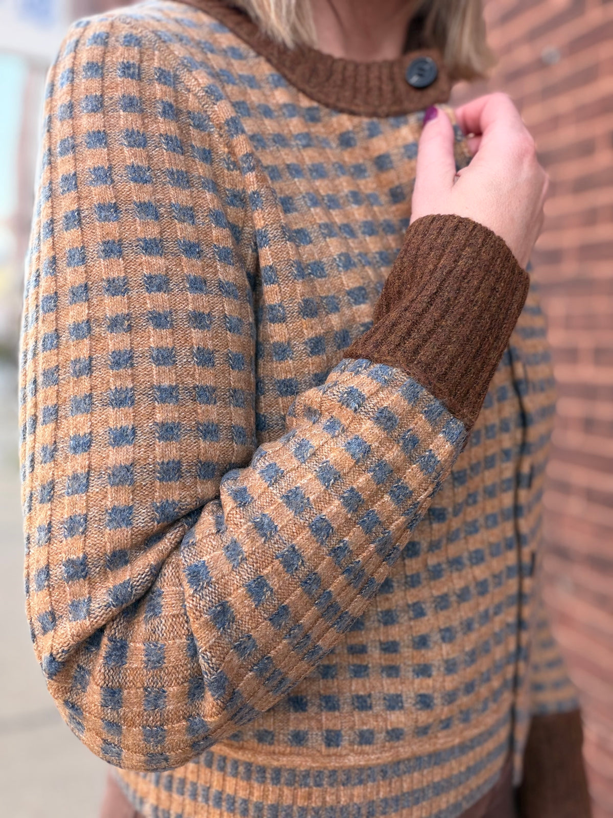 Autumn Muse Mini Check Cardigan