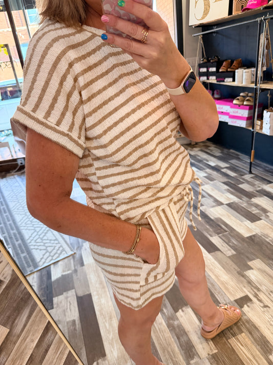 Read Between The Lines Textured Stripe Tee