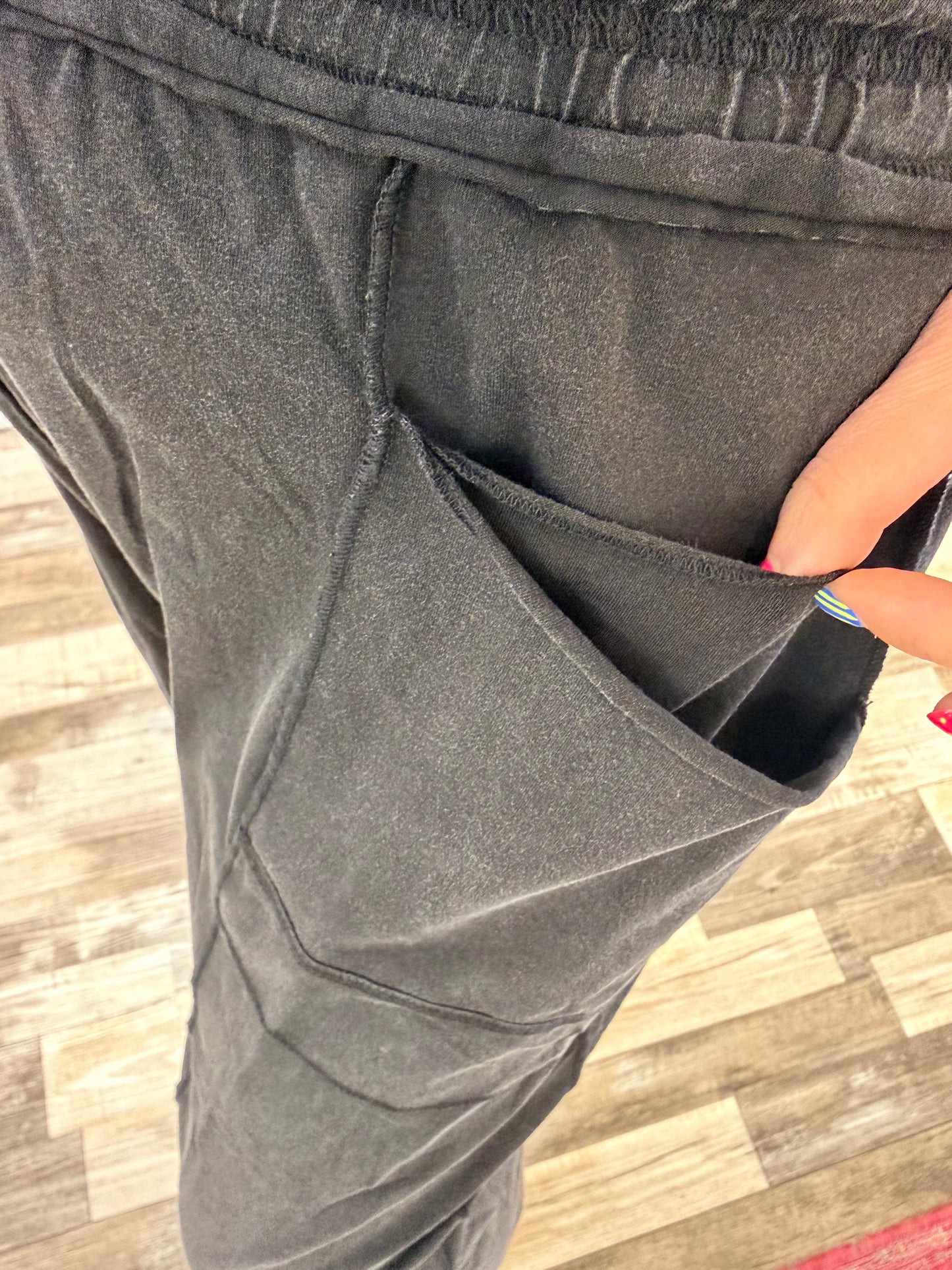 The Gwen Mineral Washed Exposed Seam Jumpsuit