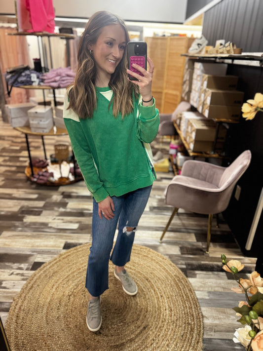 Ready For The Weekend Color Block Sweatshirt