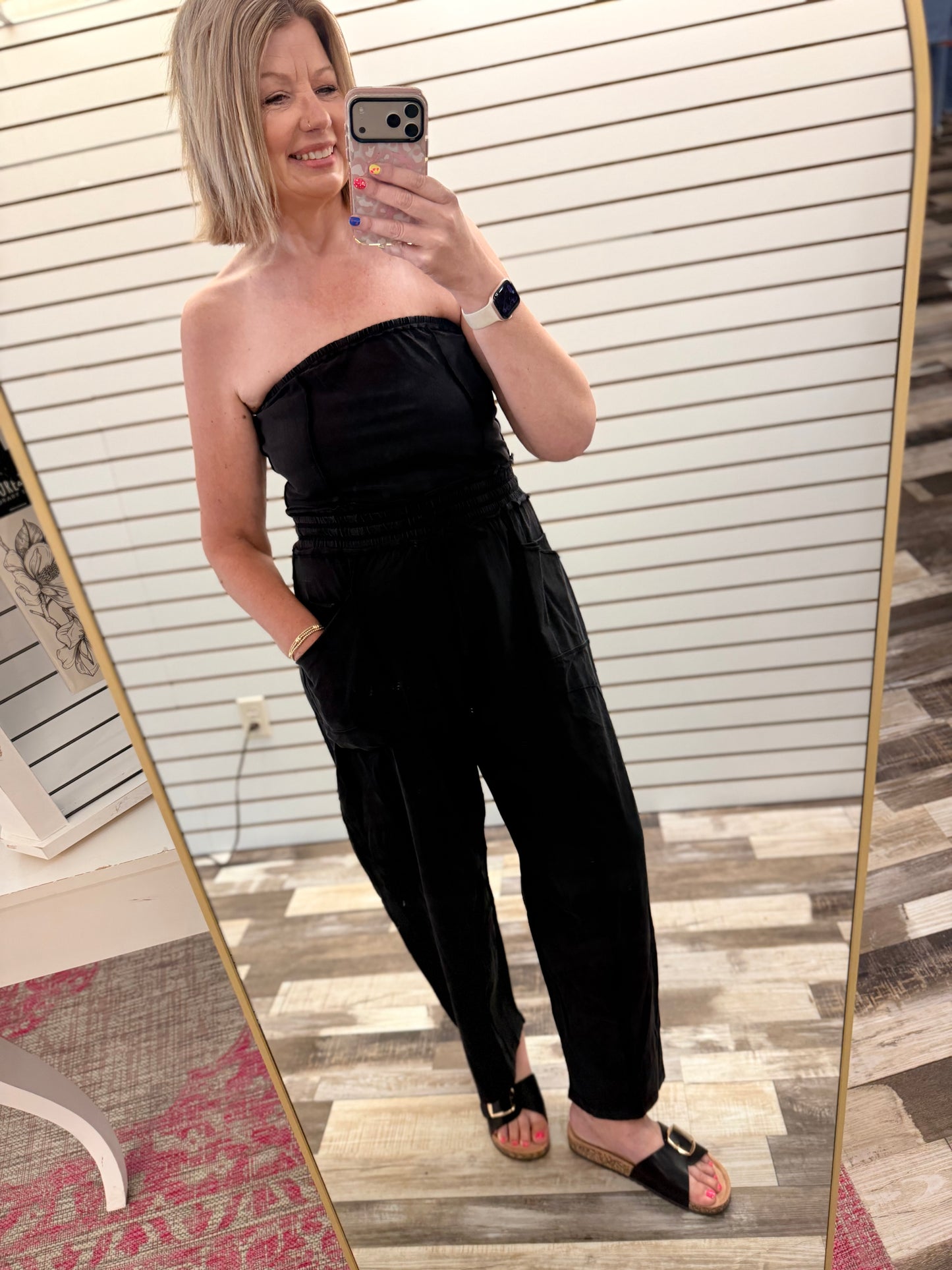 The Gwen Mineral Washed Exposed Seam Jumpsuit