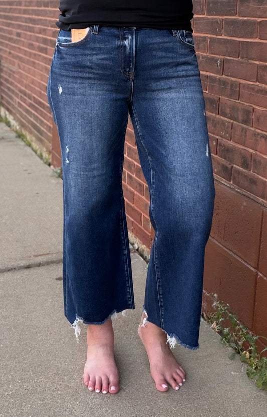 The Marlowe High Rise Wide Leg Crop Jean by Risen