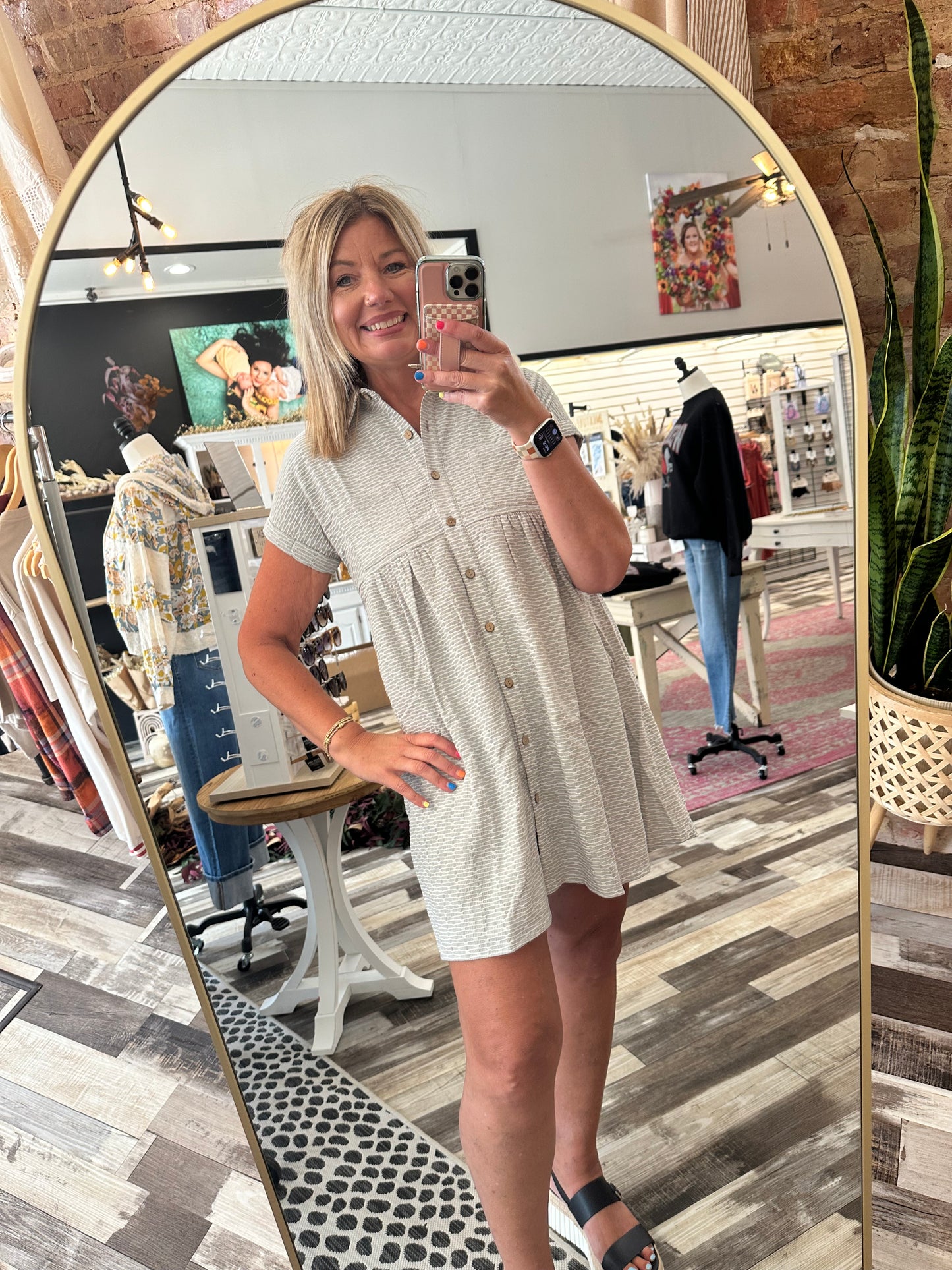 The Zuri in Silver Dust Dress