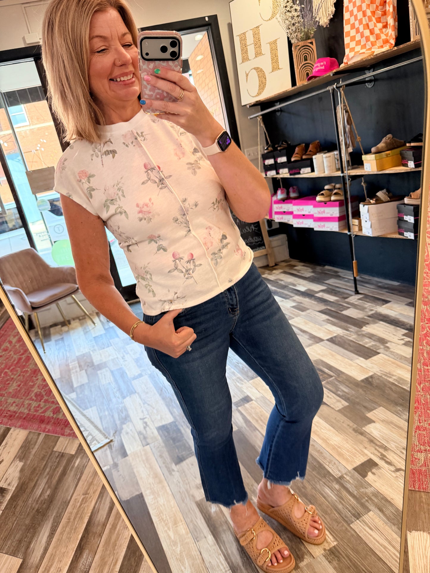 Floral For Days Textured Top