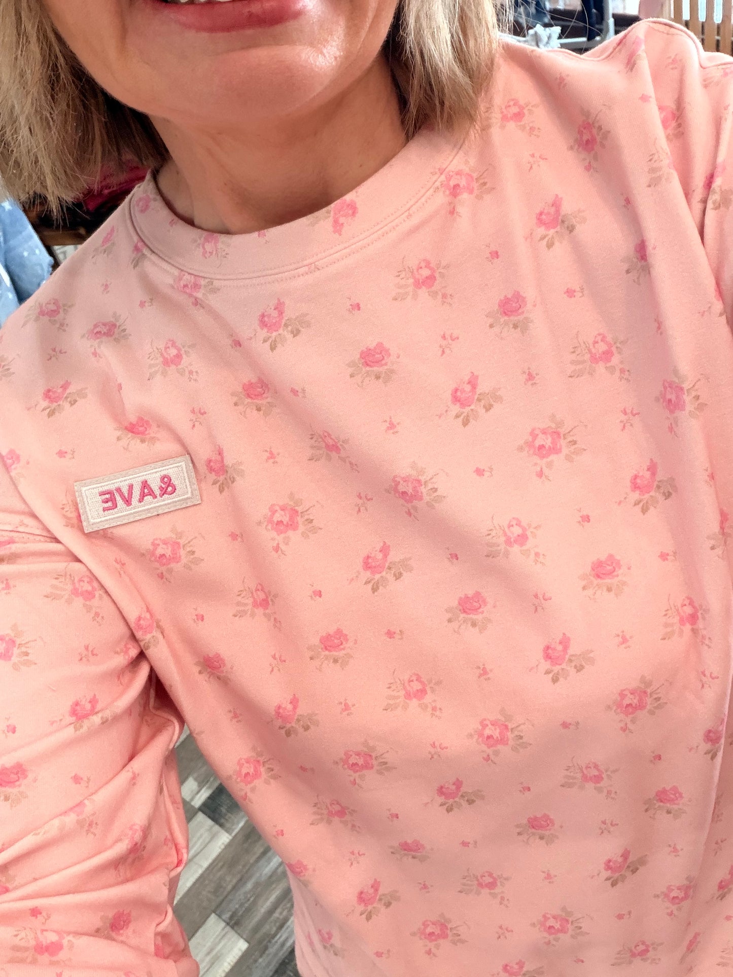 Ampersand Avenue University Side Slit Pullover - Tea Rose