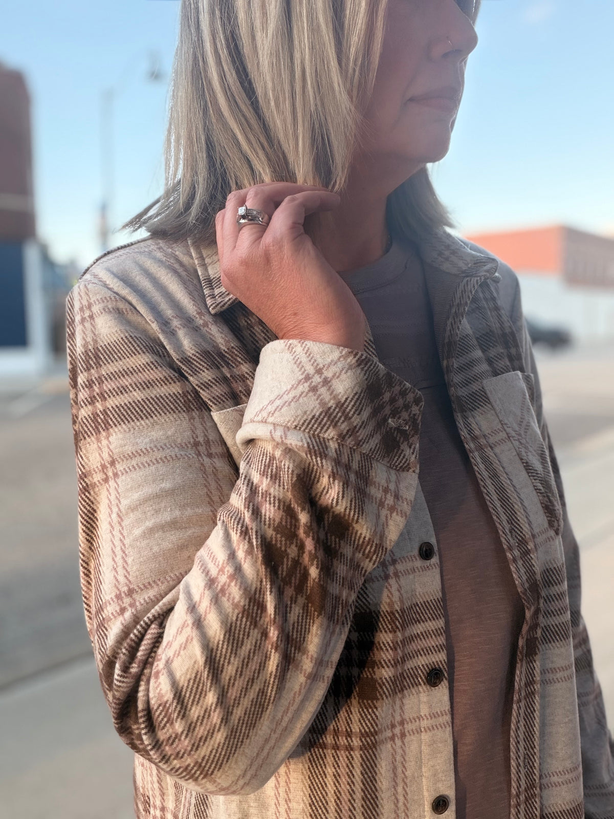 The Wren Plaid Shacket