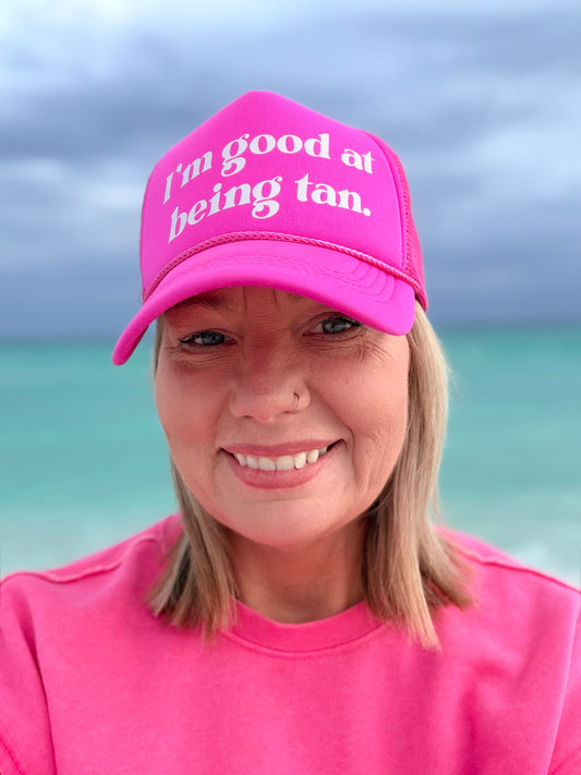I'm Good at Being Tan Trucker Hat