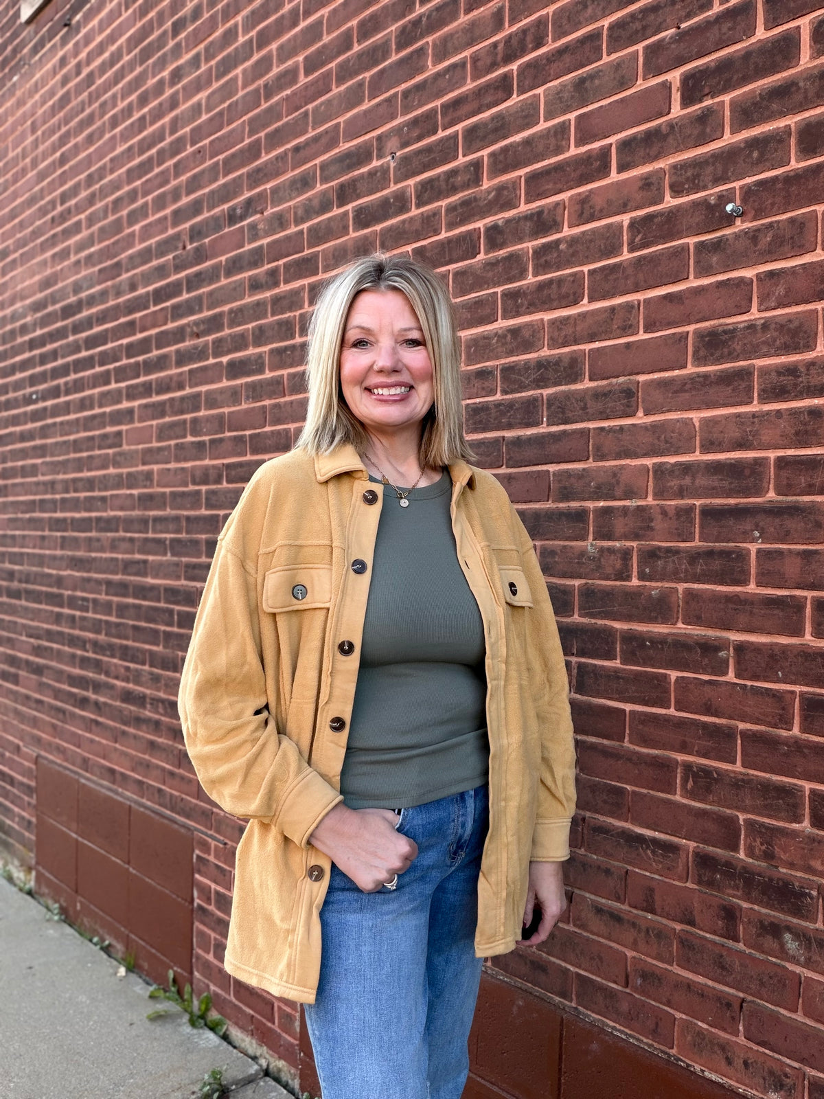 The Millie Loose Fit Button Down Fleece Shacket