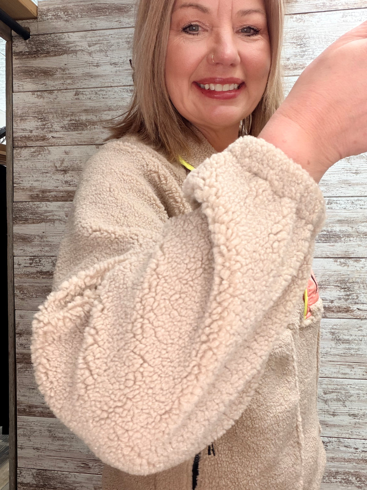 Free People Dupe Colorblock Fleece Pullover