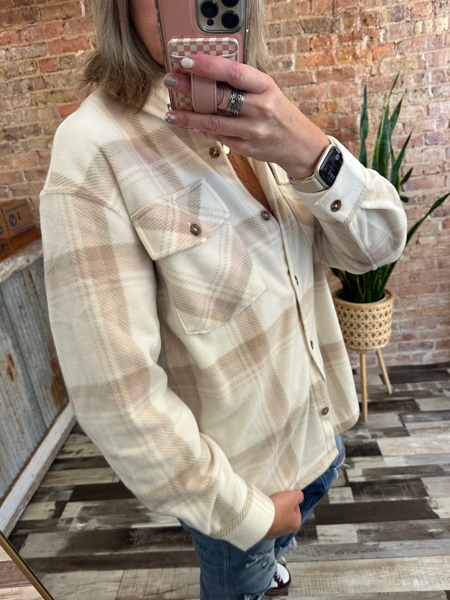Z Supply Hiker Two Tone Fleece Shacket