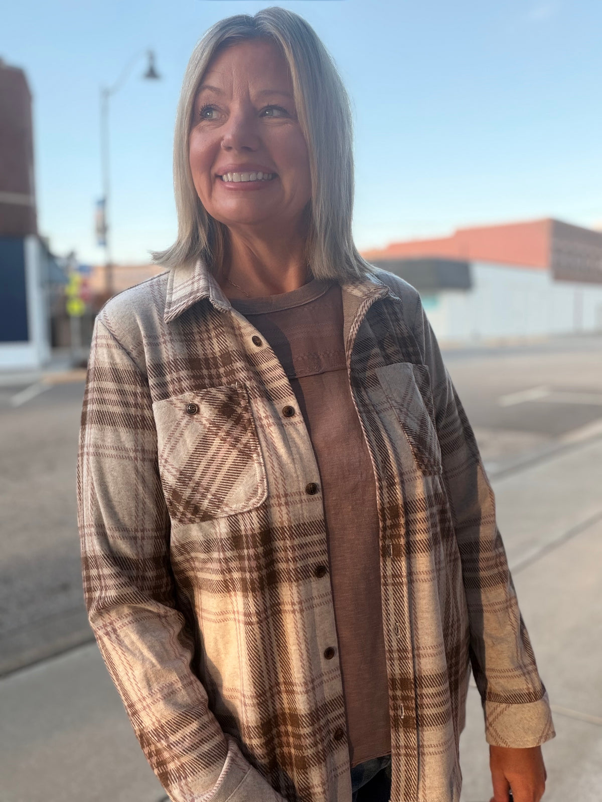 The Wren Plaid Shacket