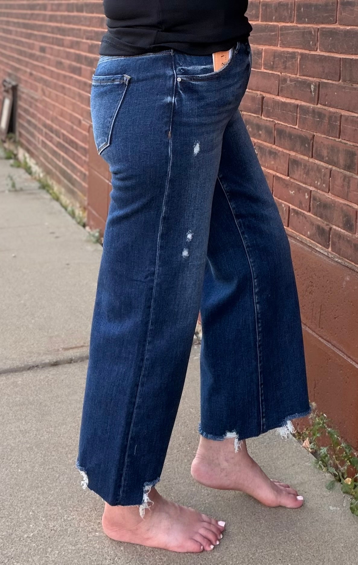 The Marlowe High Rise Wide Leg Crop Jean by Risen