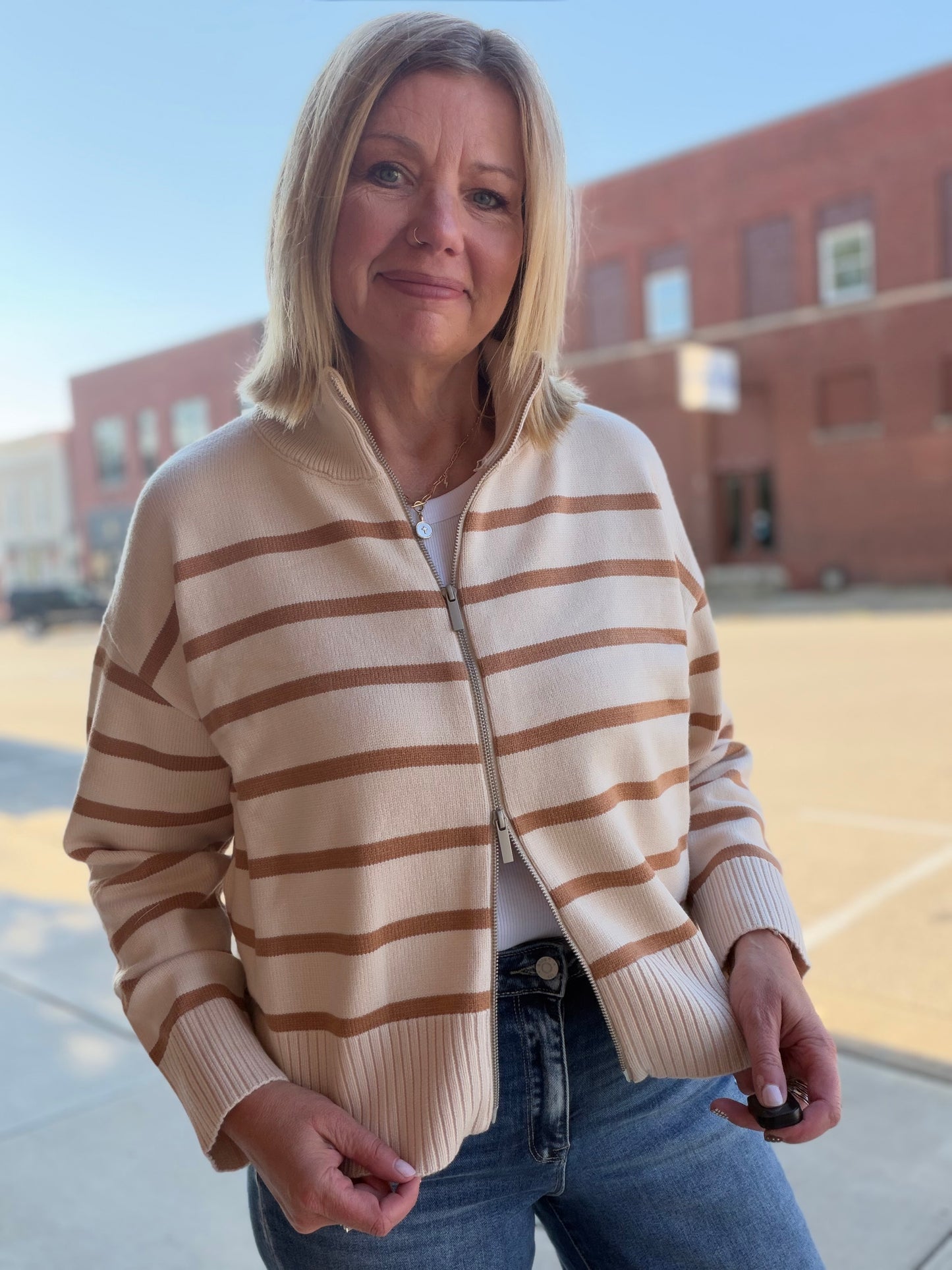 The Charlie 2 Way Zip Up Sweater