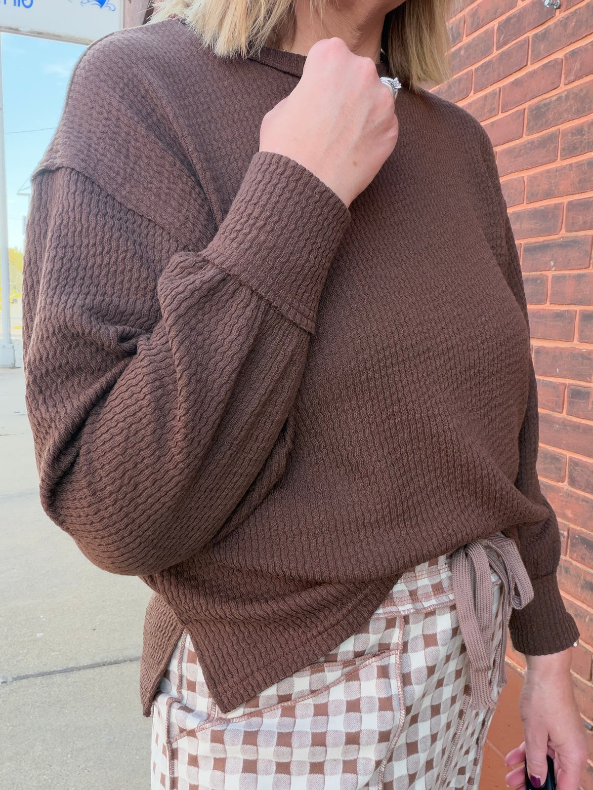 The Maisie Exposed Seam Knit Top