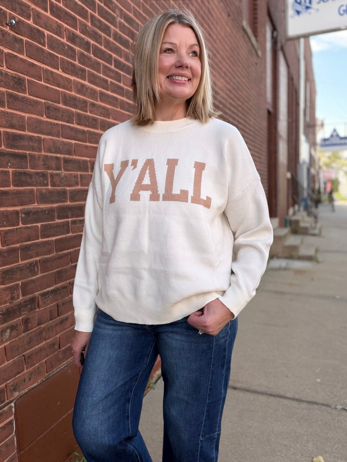 Y'ALL Graphic Oversized Sweater