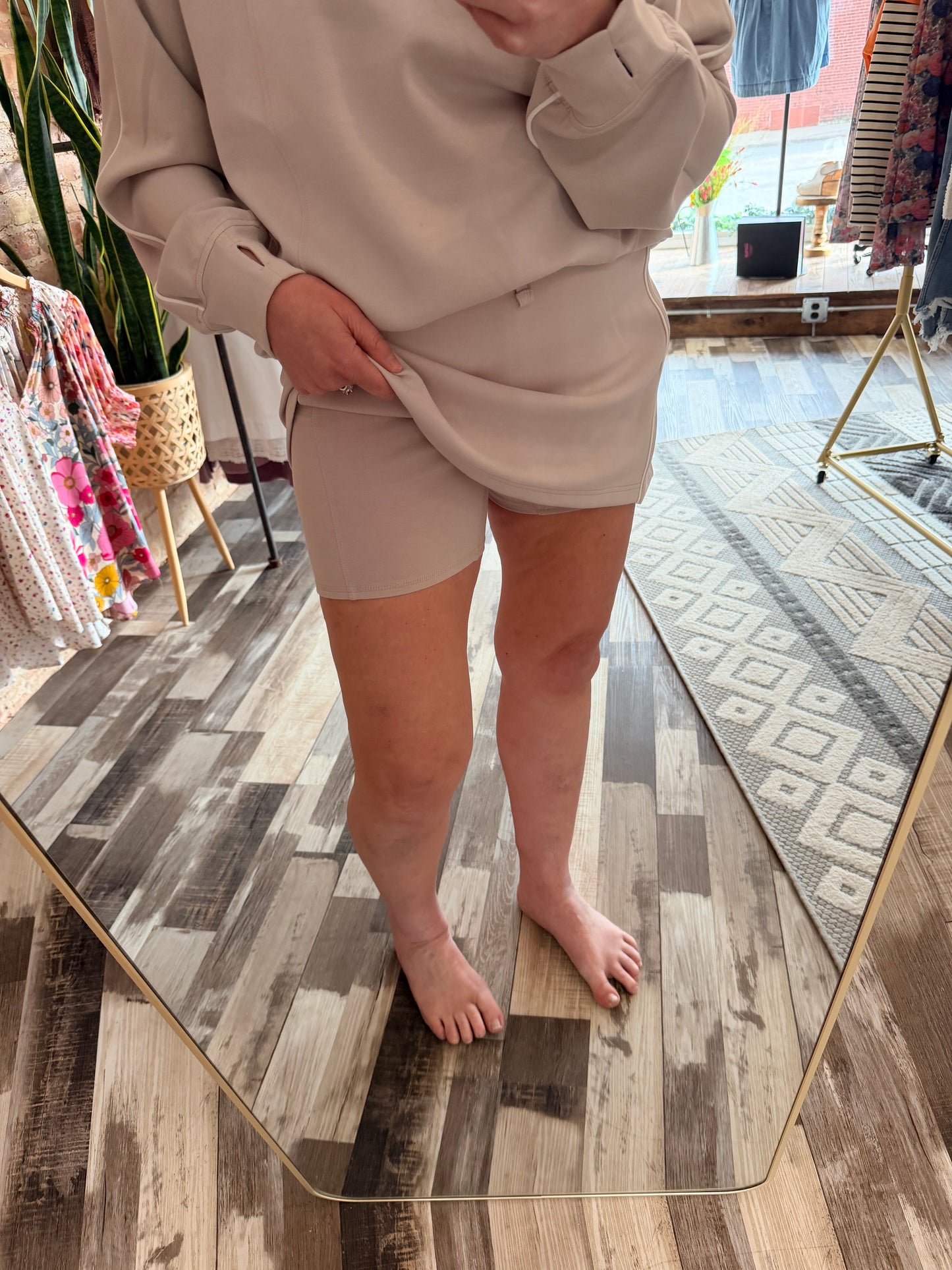 Modal Scuba Flat Piping Skort