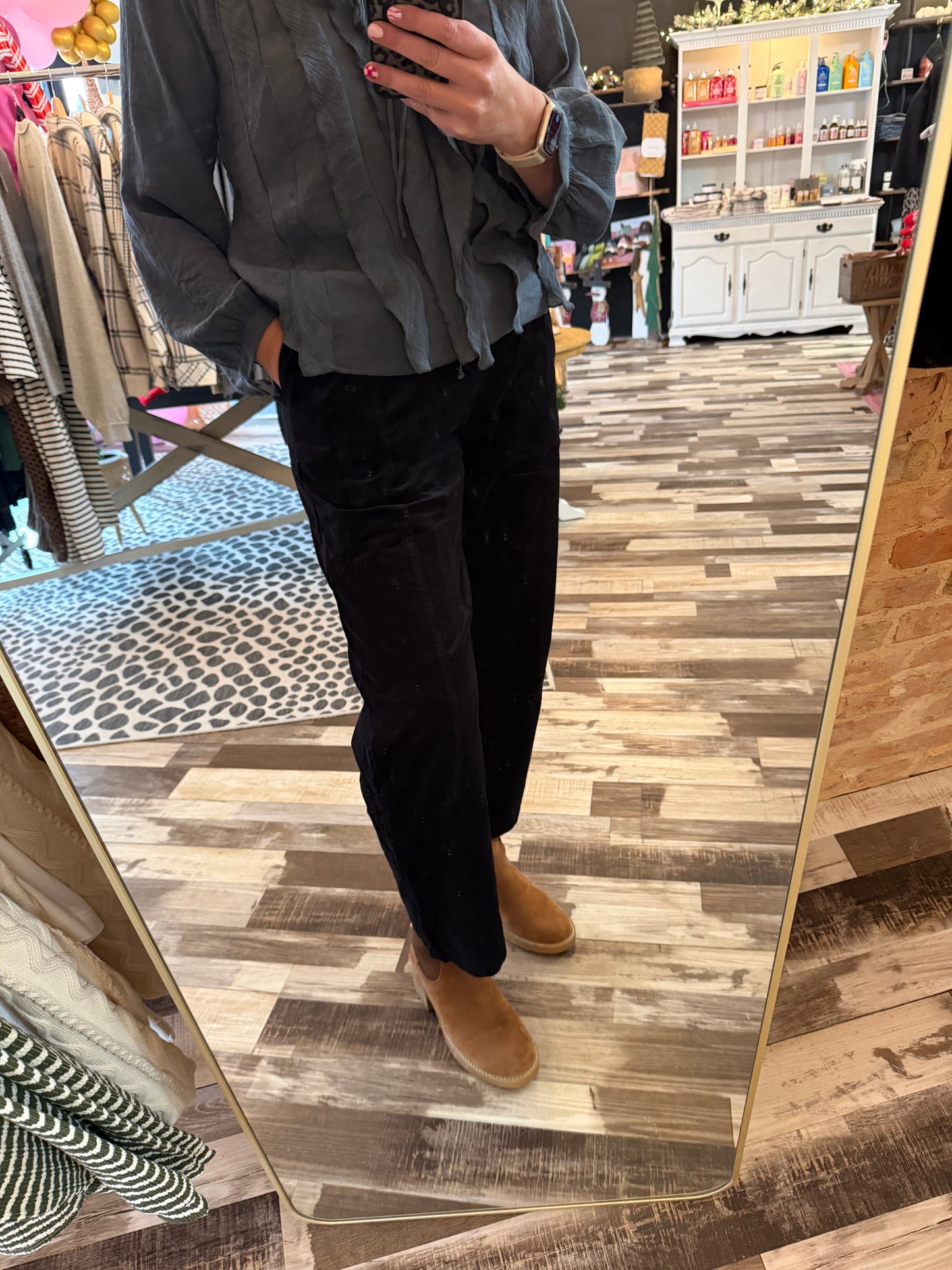 Relaxed Pull On Corduroy Pants