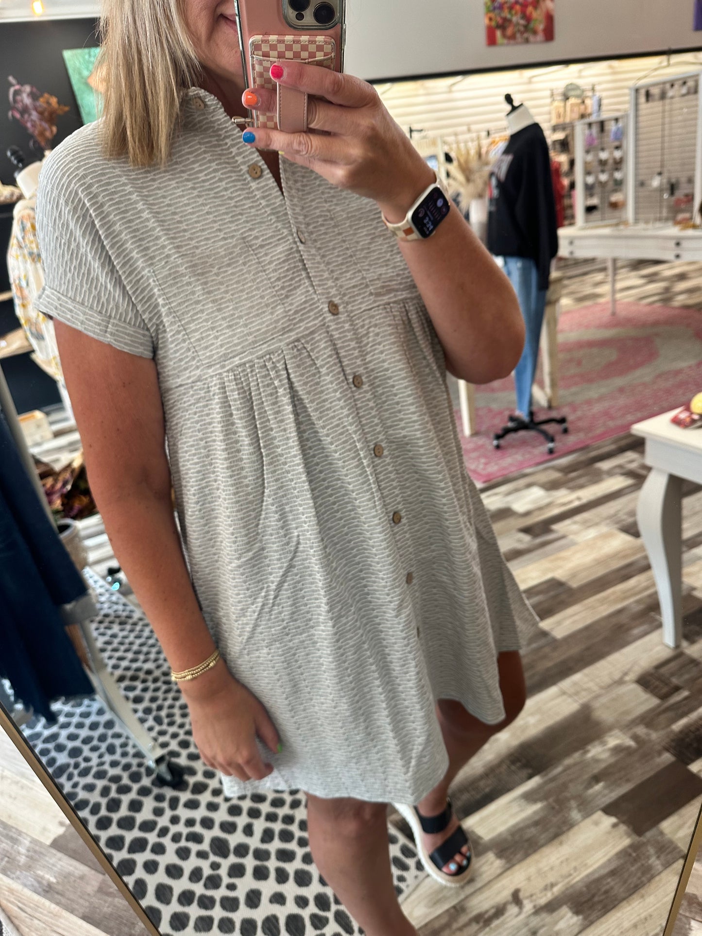 The Zuri in Silver Dust Dress