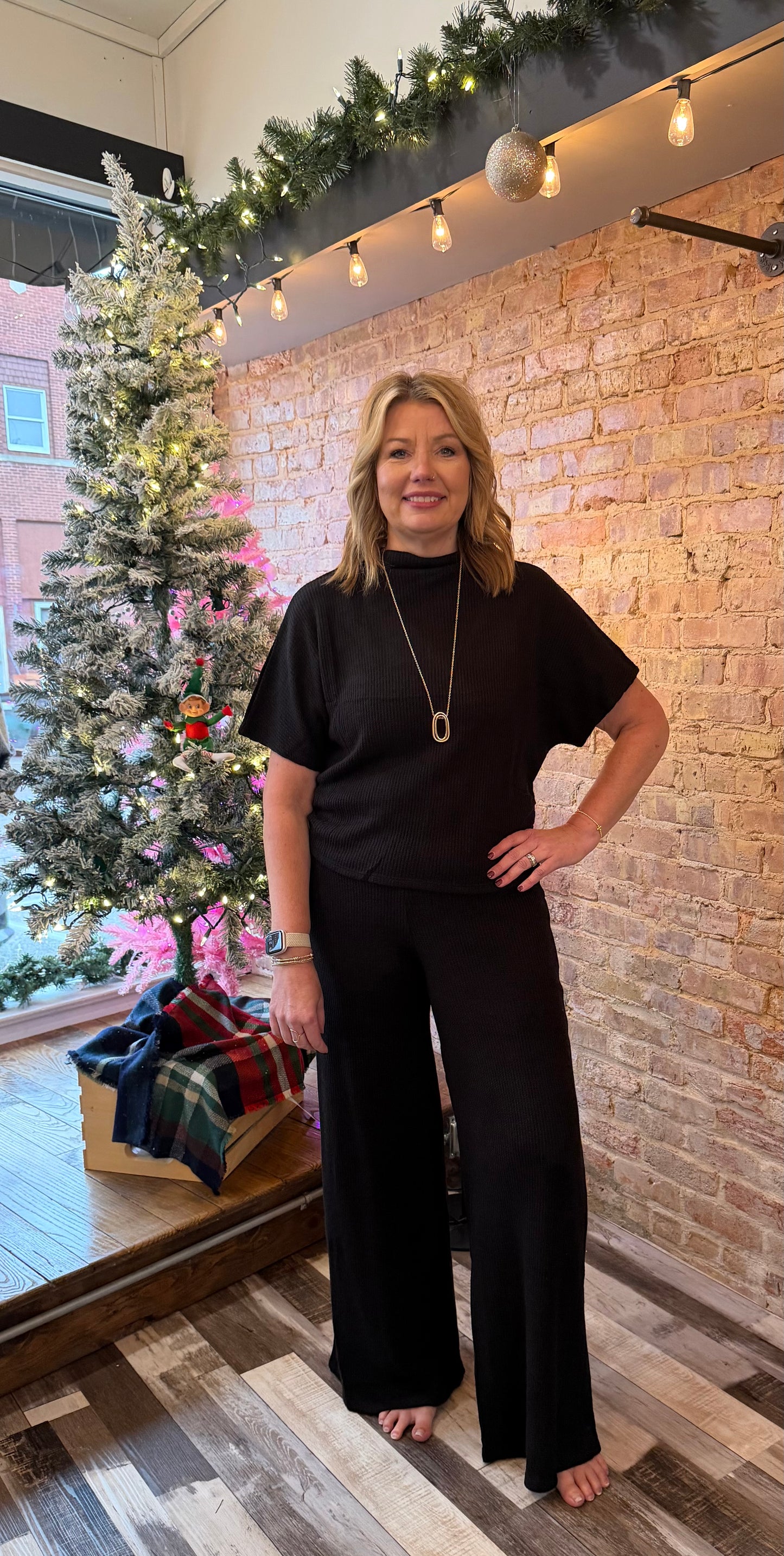 The Sydney Ribbed Knit Sweater Set