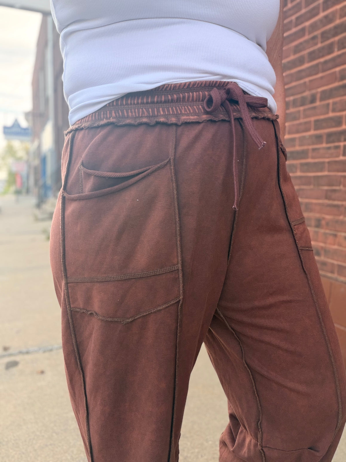 Sweet Escape Mineral Wash Barrel Pants