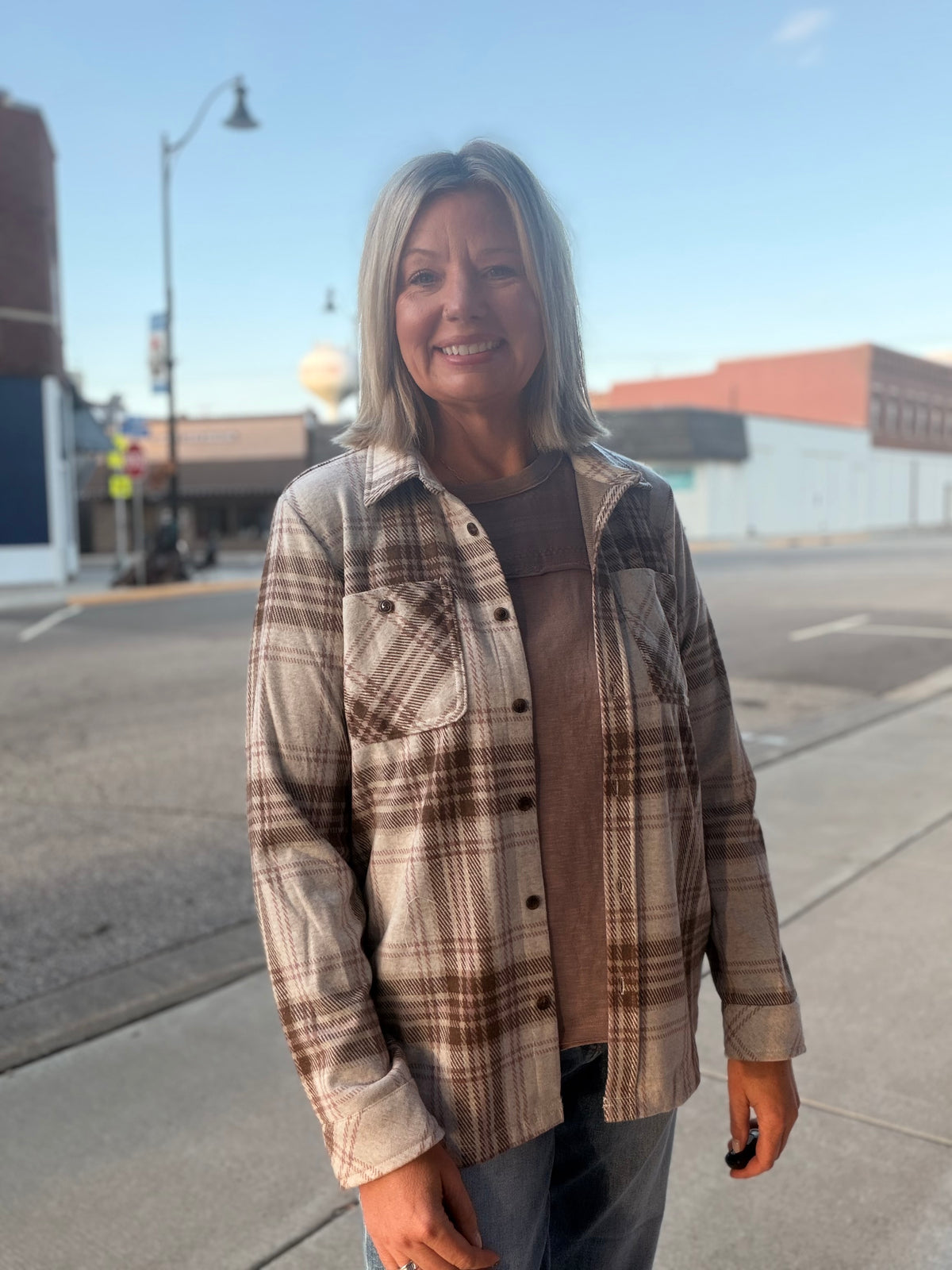 The Wren Plaid Shacket