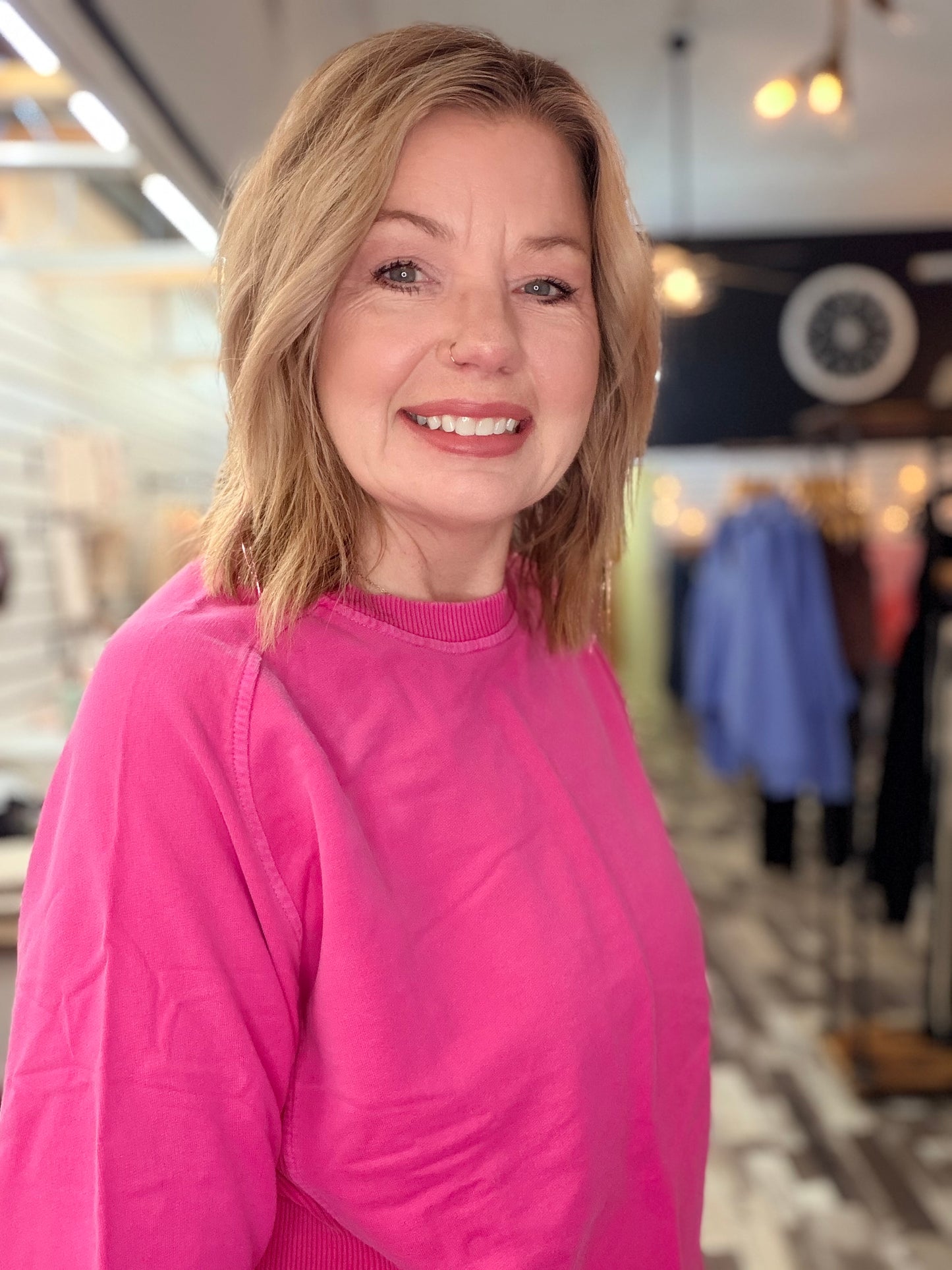 The Glam Mineral Washed Side Ribbed Sweatshirt