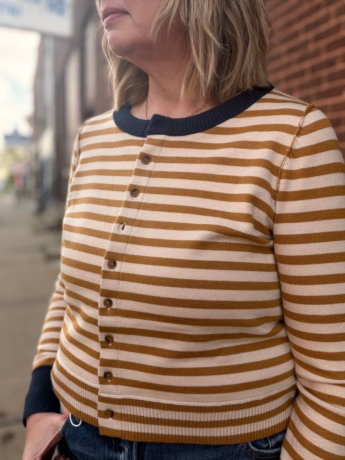 Autumn Dreams Color Block Cardigan