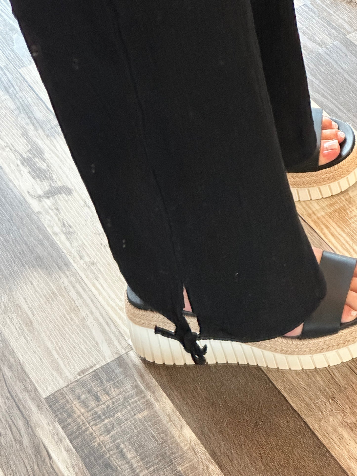 Wide Leg Gauze Pants w/Tie