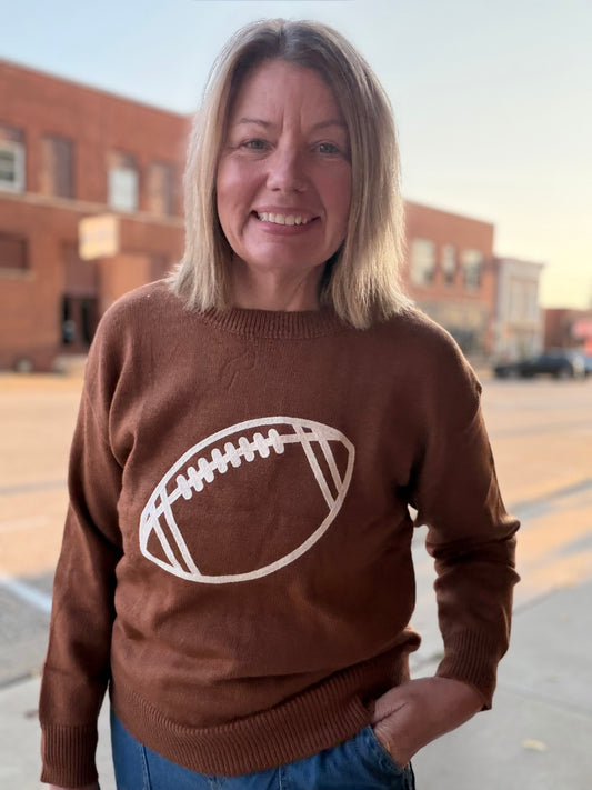 Football Vibes Embroidered Sweater
