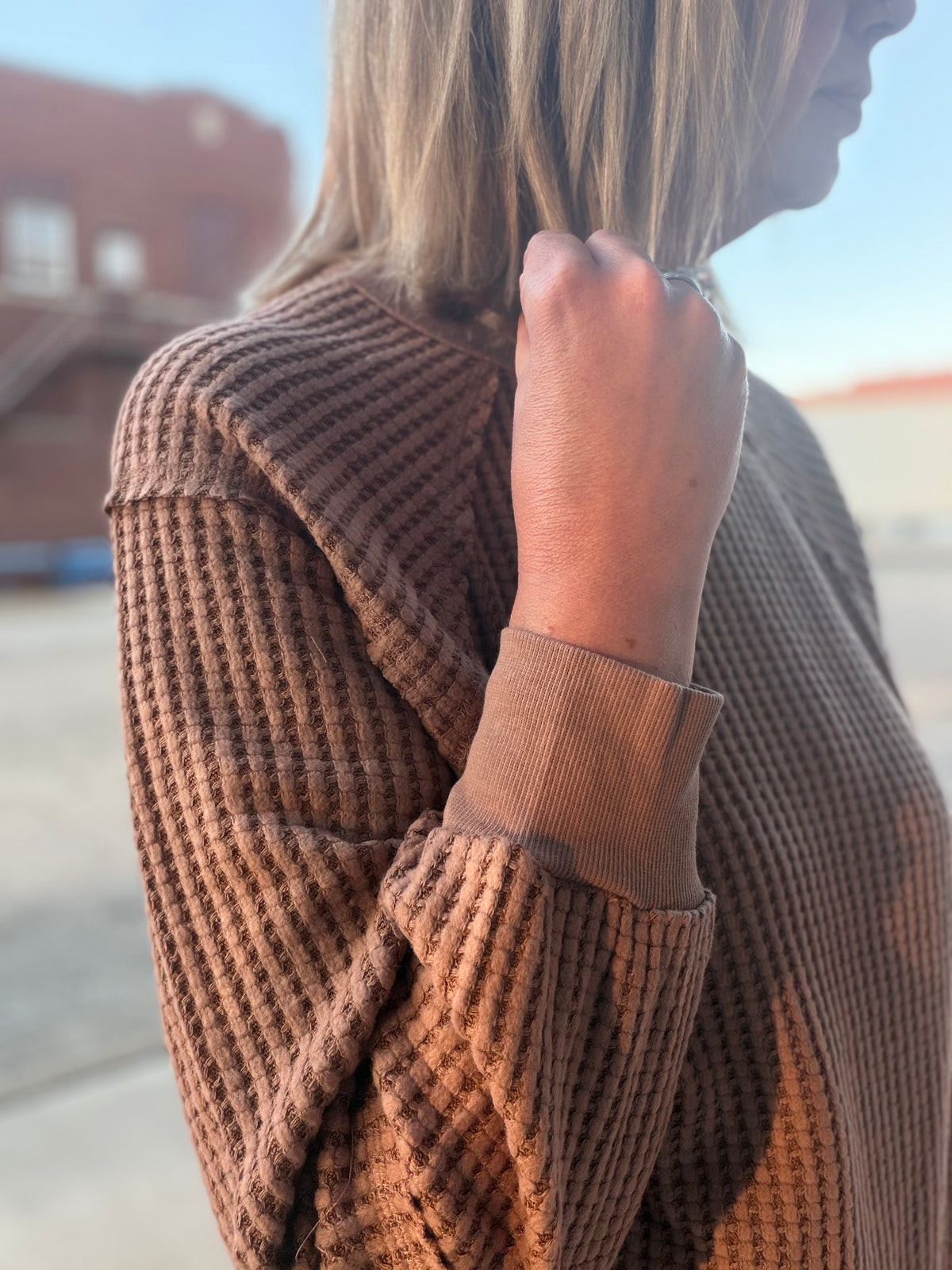 The Maisie Waffle Pullover