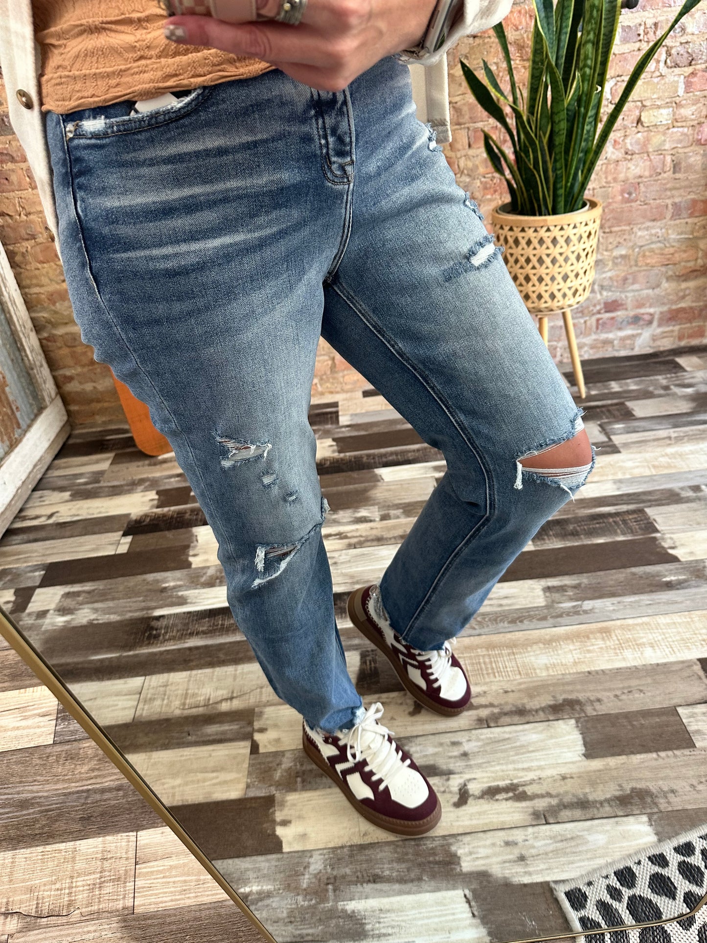 Mica High Rise Straight Leg w/Button Fly