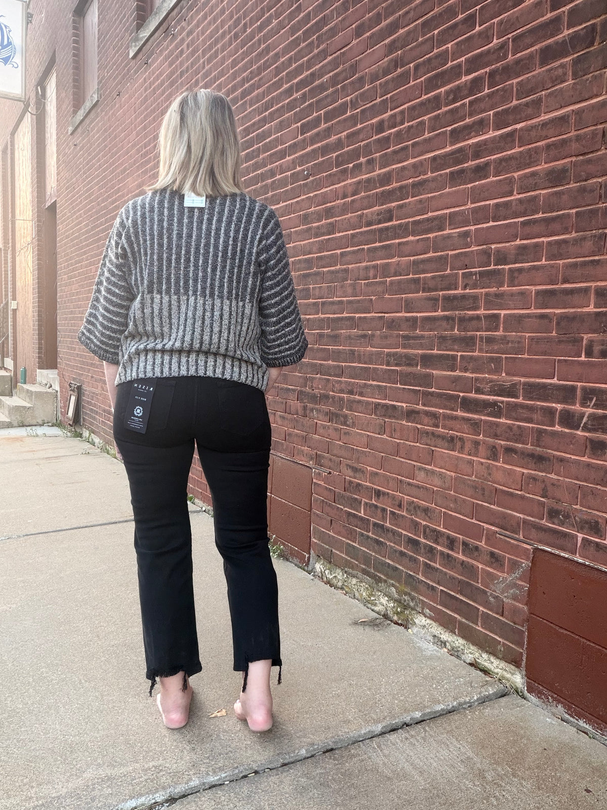 The Madison Tummy Control High Rise Crop Straight Denim by Risen