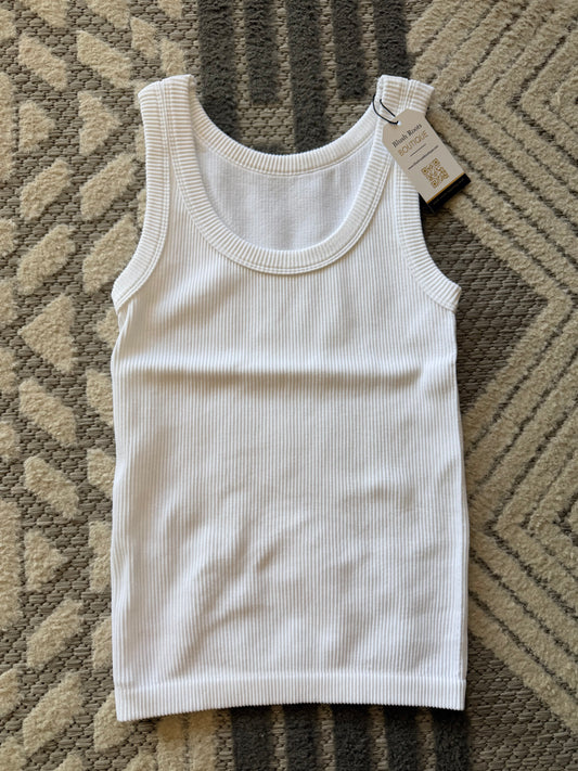 2 Way Neckline Seamless Ribbed Tank Top