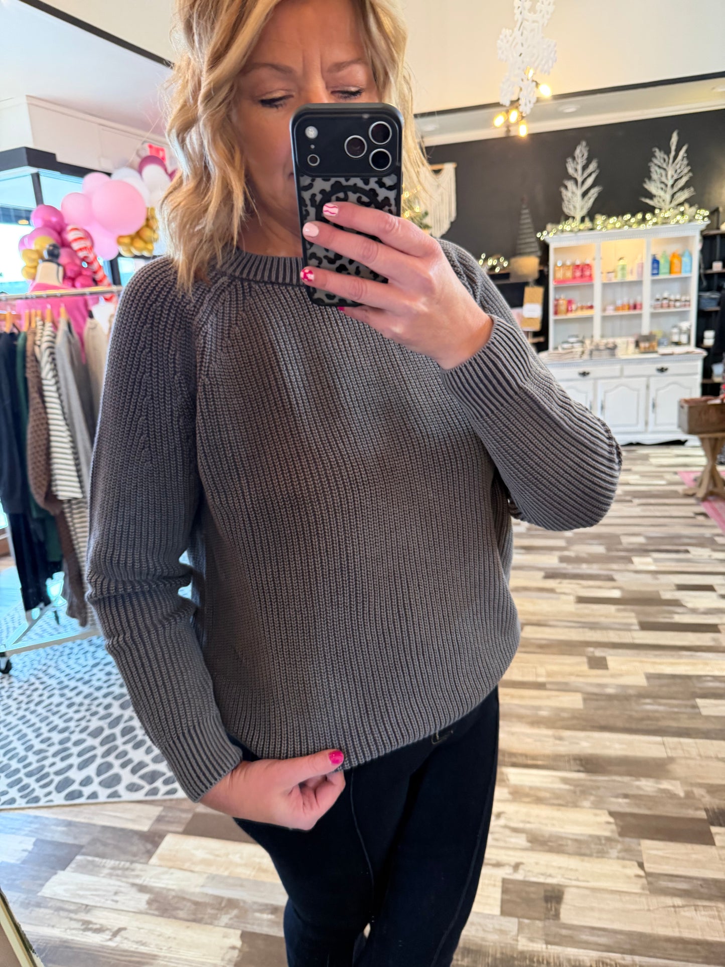 Weekend Time Mineral Washed Sweater