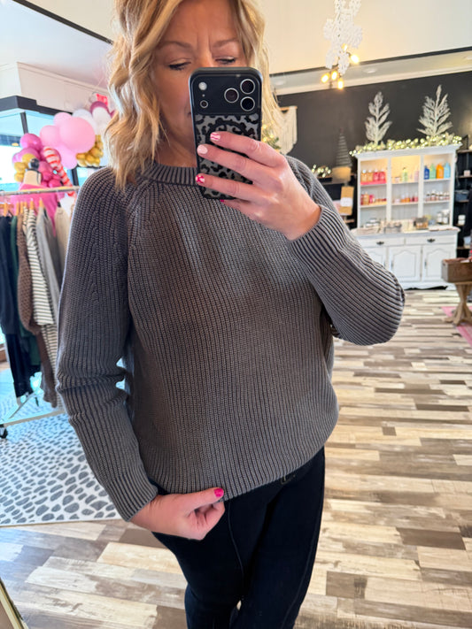 Weekend Time Mineral Washed Sweater