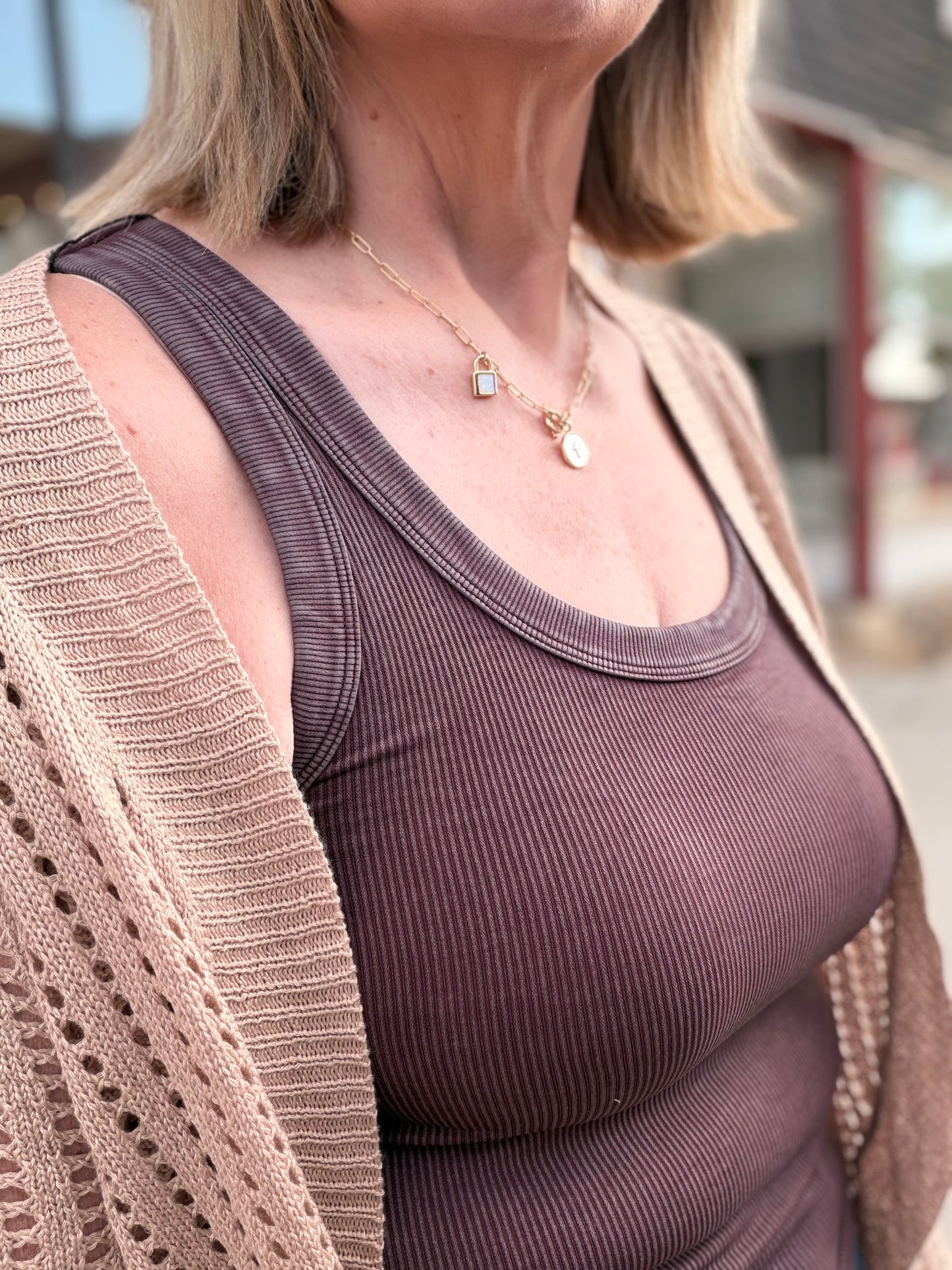 NikiBiki Vintage Reversible Ribbed Tank