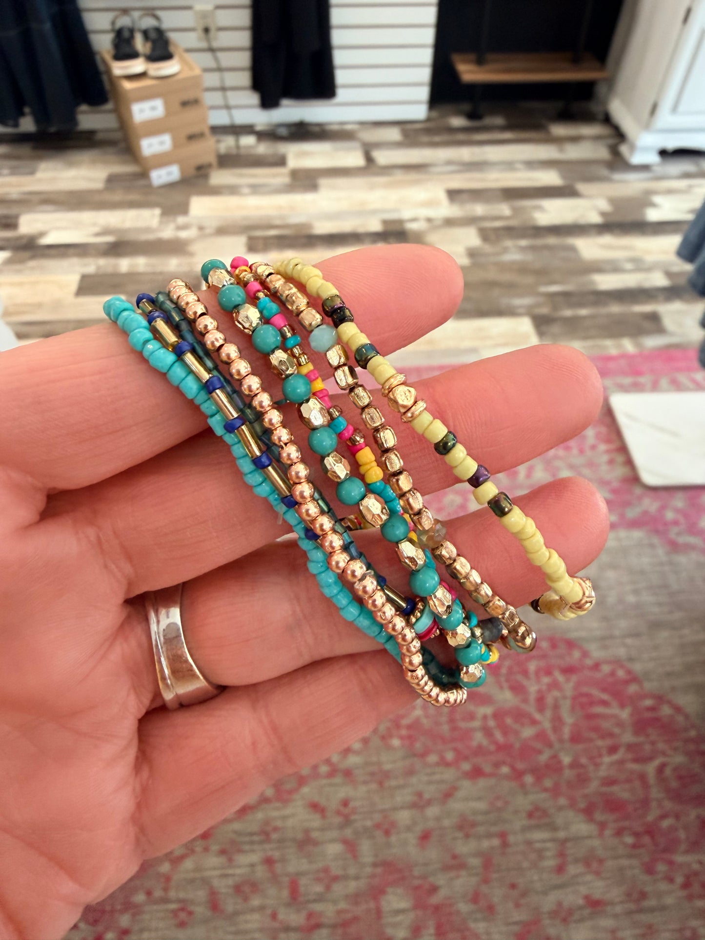 Summer Splash Bead Stretch Bracelet Set