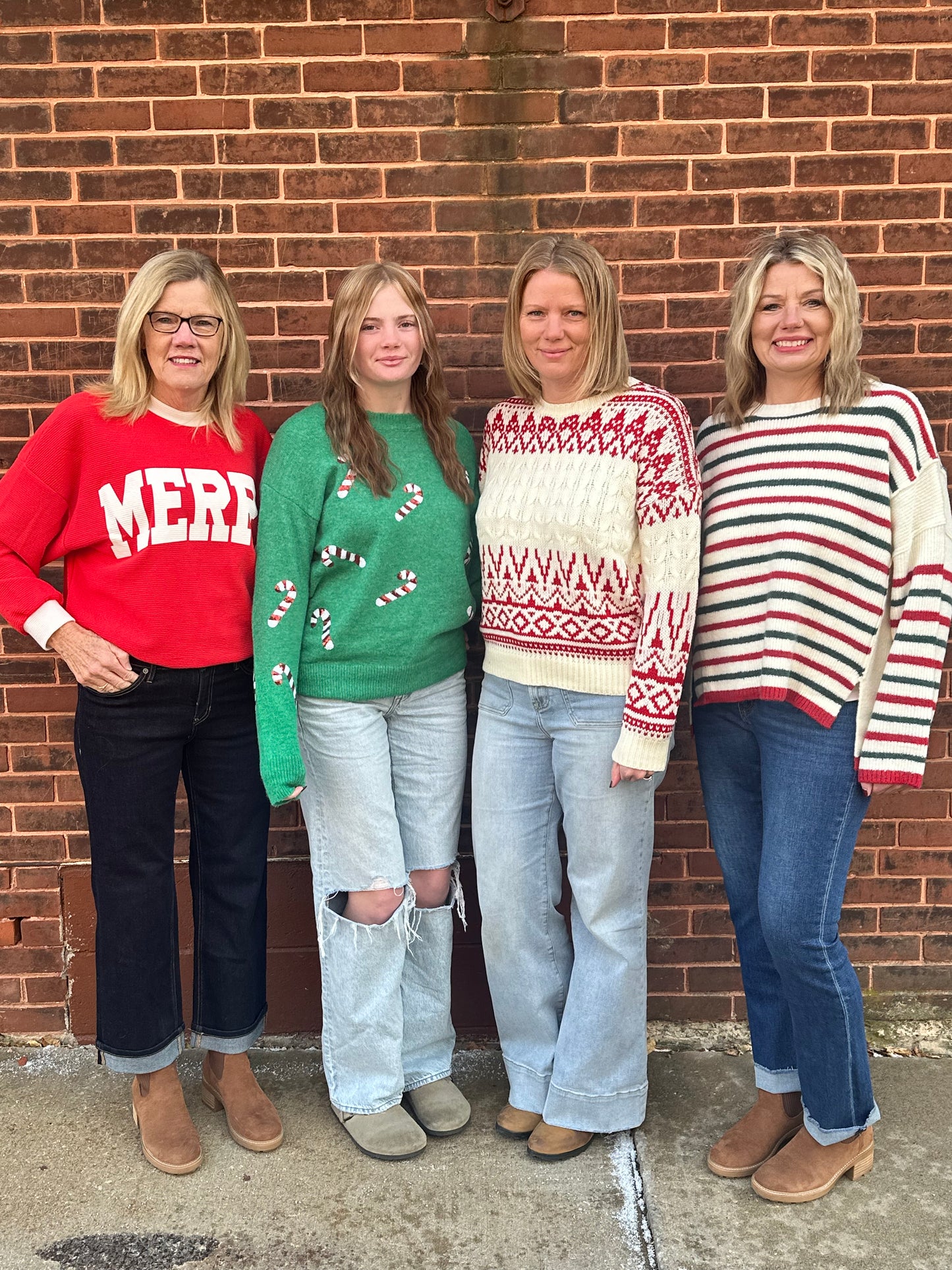 Sequin Candy Cane Sweater