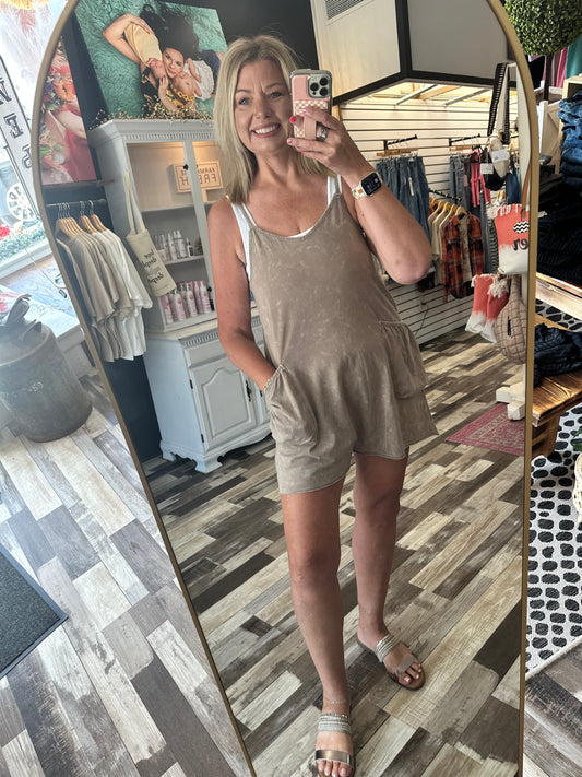 The Tori Mineral Wash Romper