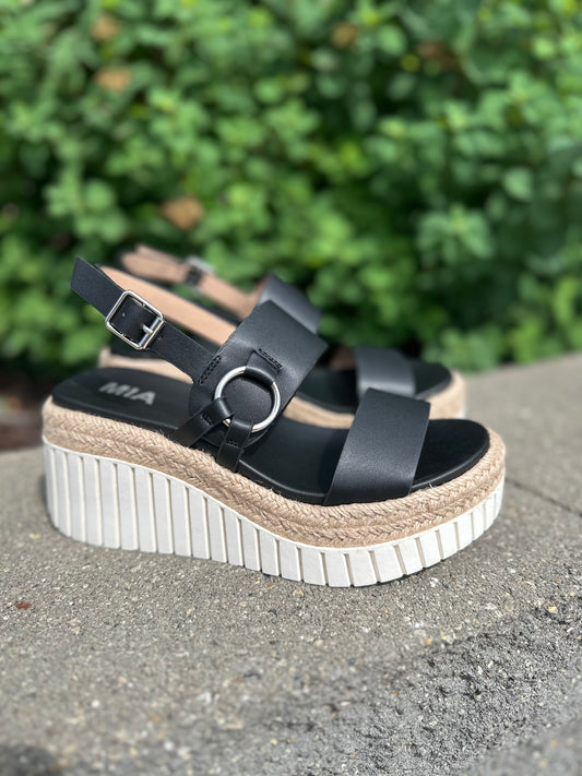 MIA Yuna Platform Espadrille Sandals with Buckle Strap