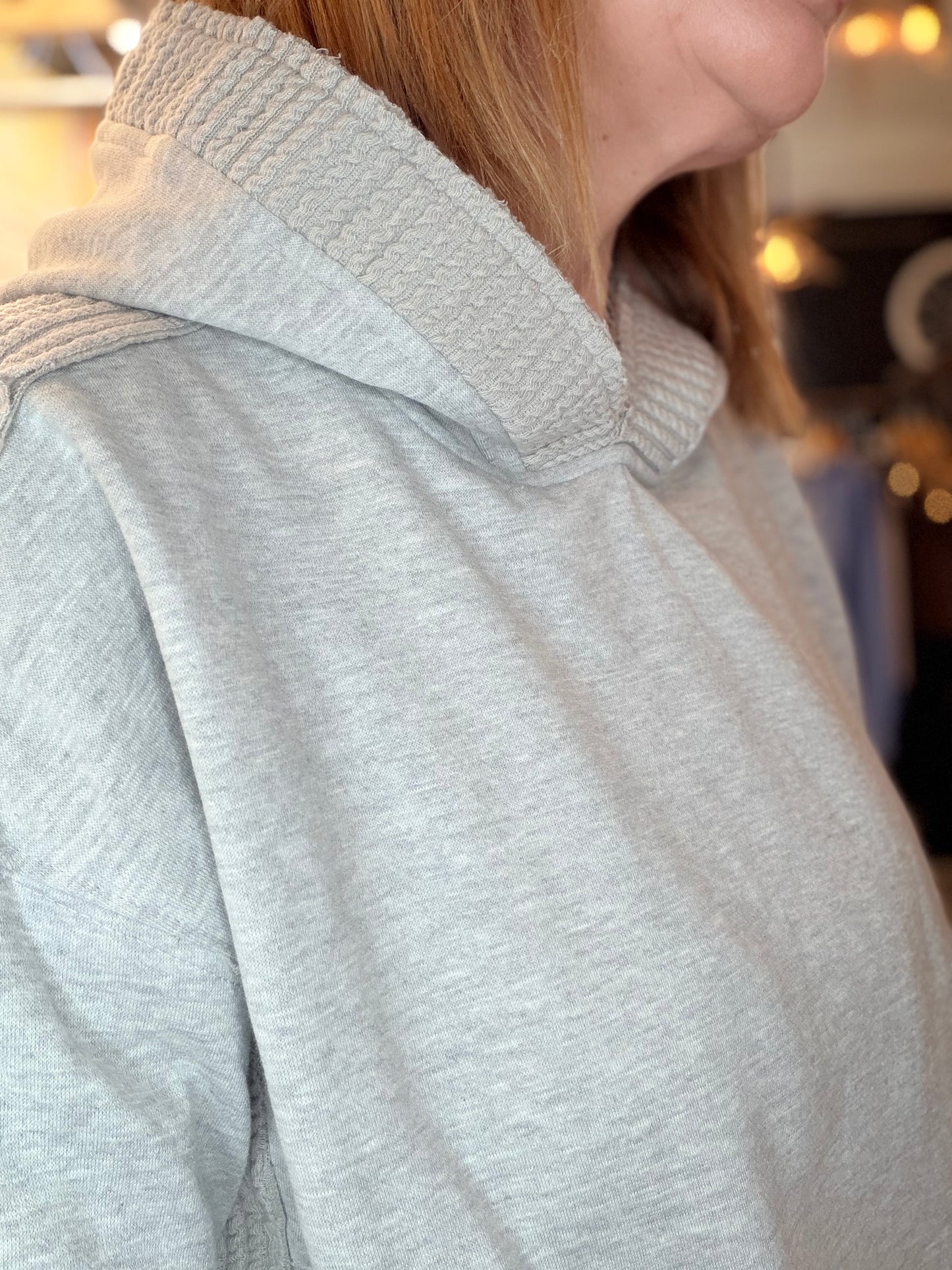 The Cort Brushed Terry Mix Media Block Sweatshirt