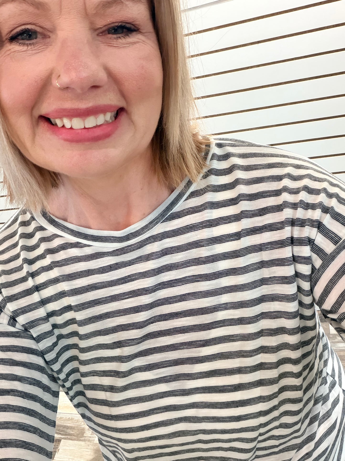 Back to Basics Striped Knot Tee