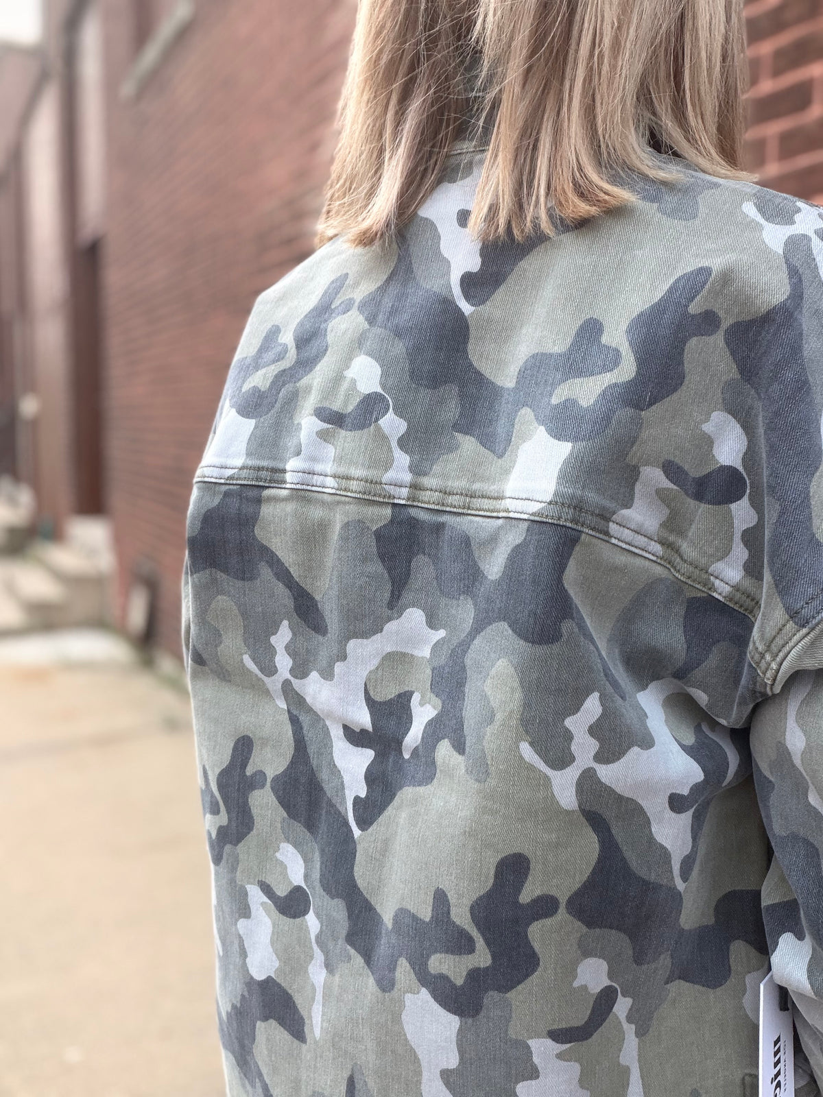 The Everyday Favorite Button Up Camo Shacket from Mica
